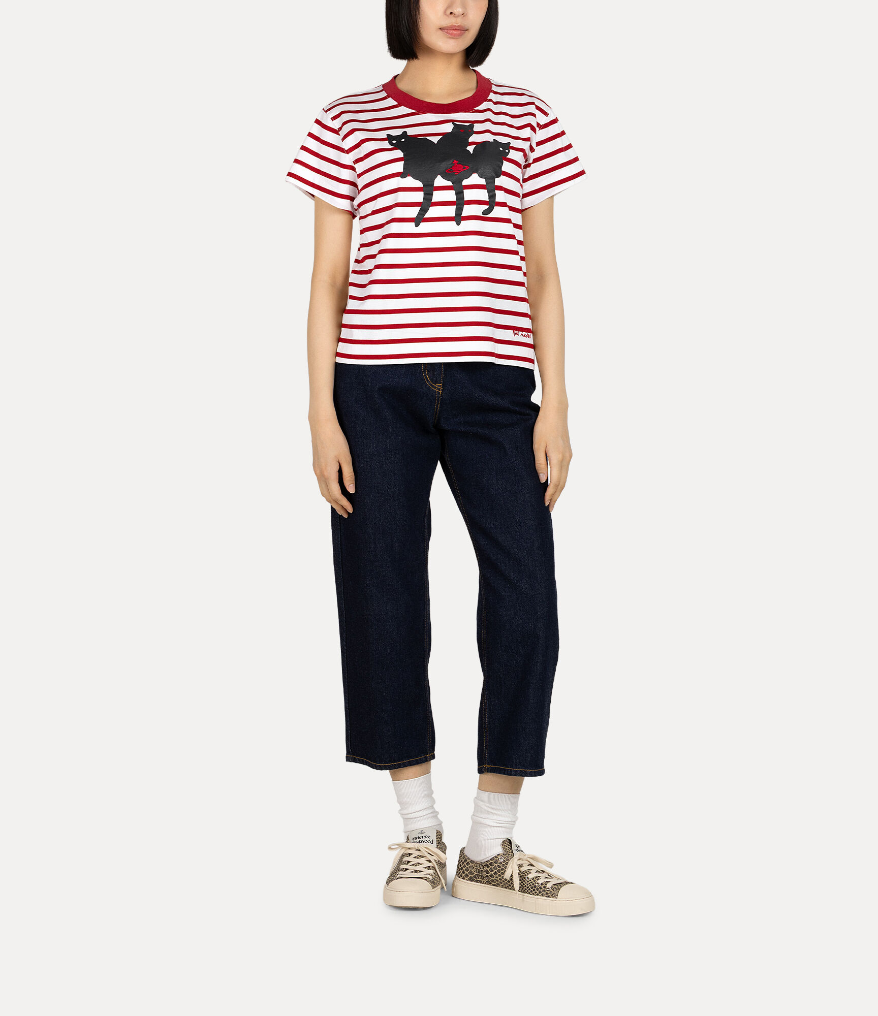 Cat Print Boy's Short T-shirt  large image number 2