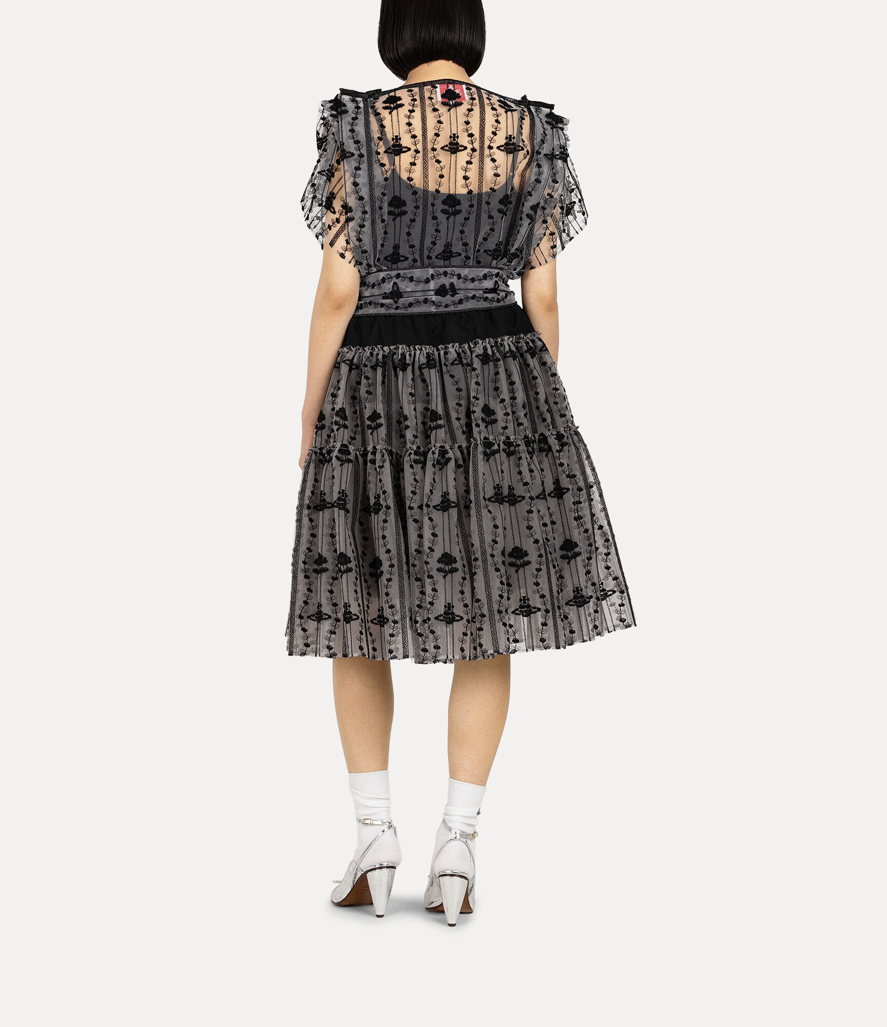  Flower orb Tulle Embroidery Skirt  large image number 3