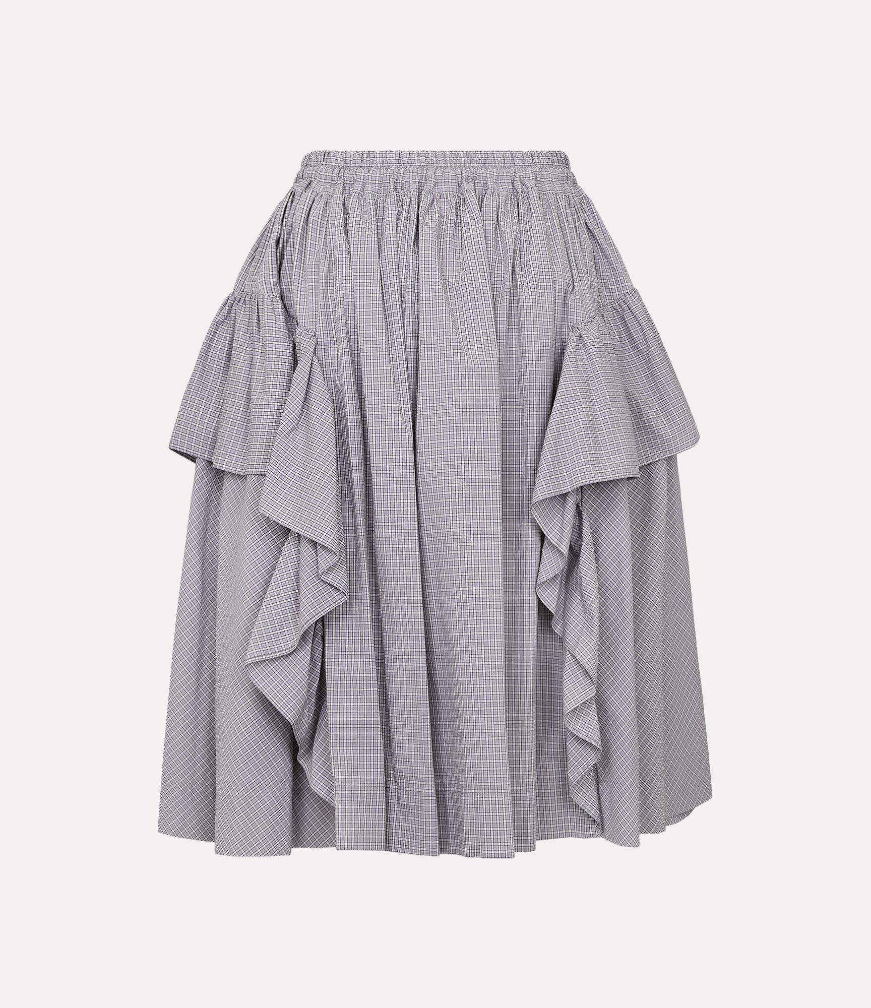 Micro Check Gathered Frill Skirt  large image number 5