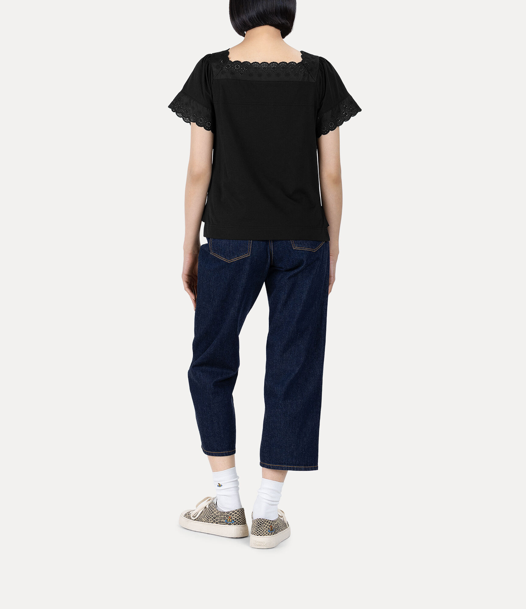 Dry Cotton Jersey Frill Lace Top  large image number 3