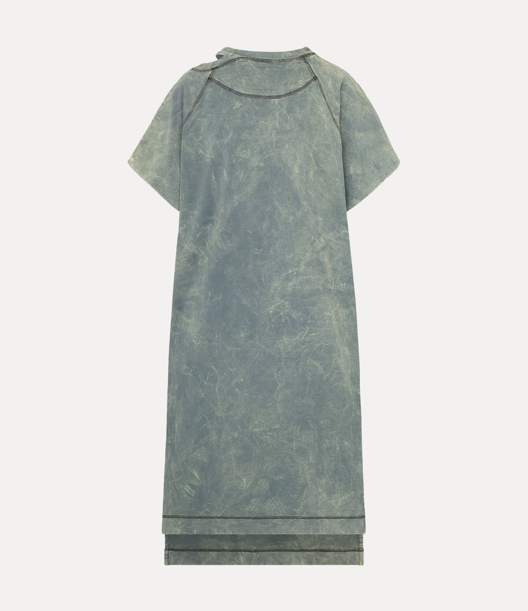 Gauze Terry Overdye Raglan Slash Dress  large image number 5