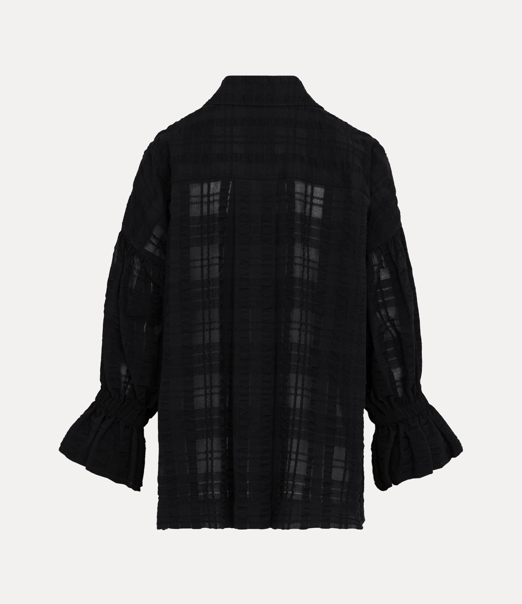 Shadow Check Balloon Sleeve Shirt  large image number 5