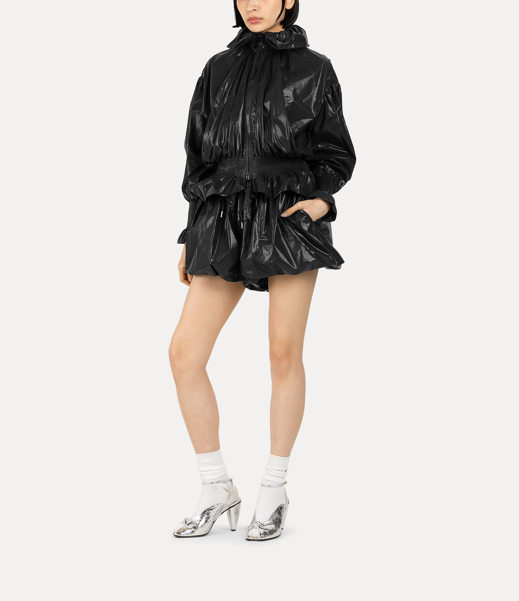 Coated Cotton Balloon Shorts  large image number 2