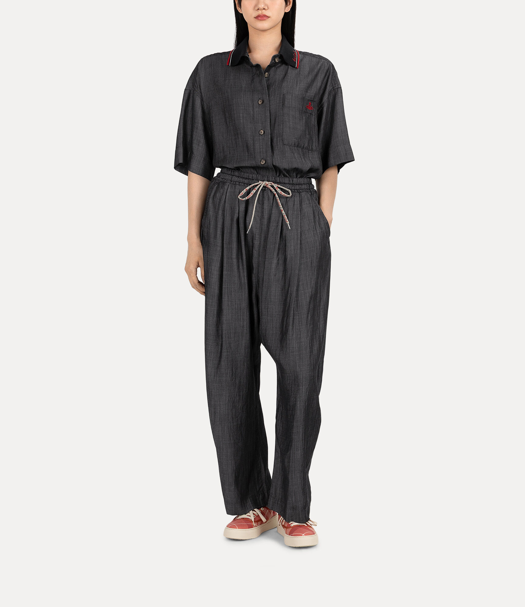 Tencel Denim Curve Pants  large image number 2