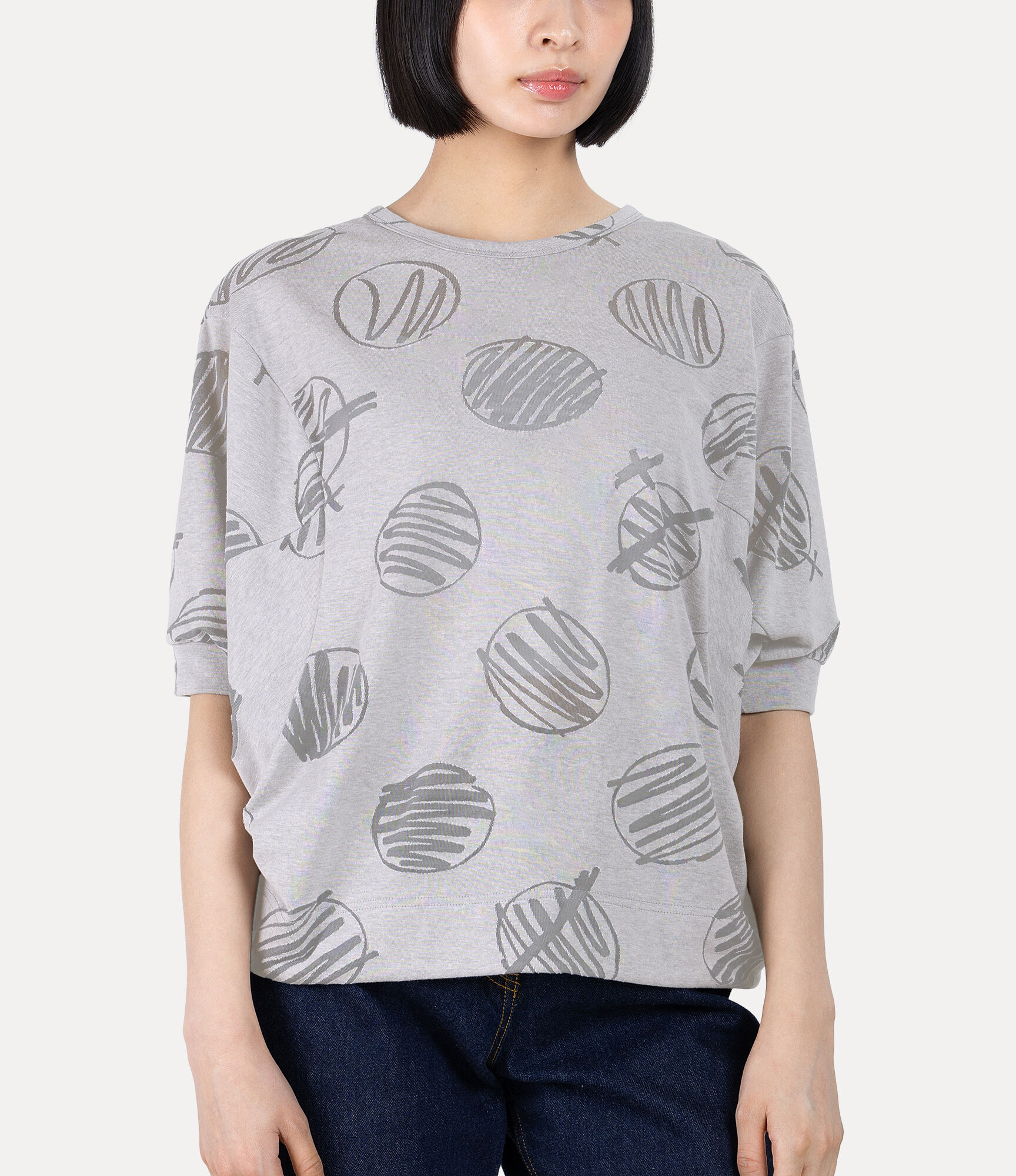 Scribble Dots Jersey Dolman Top  large image number 4