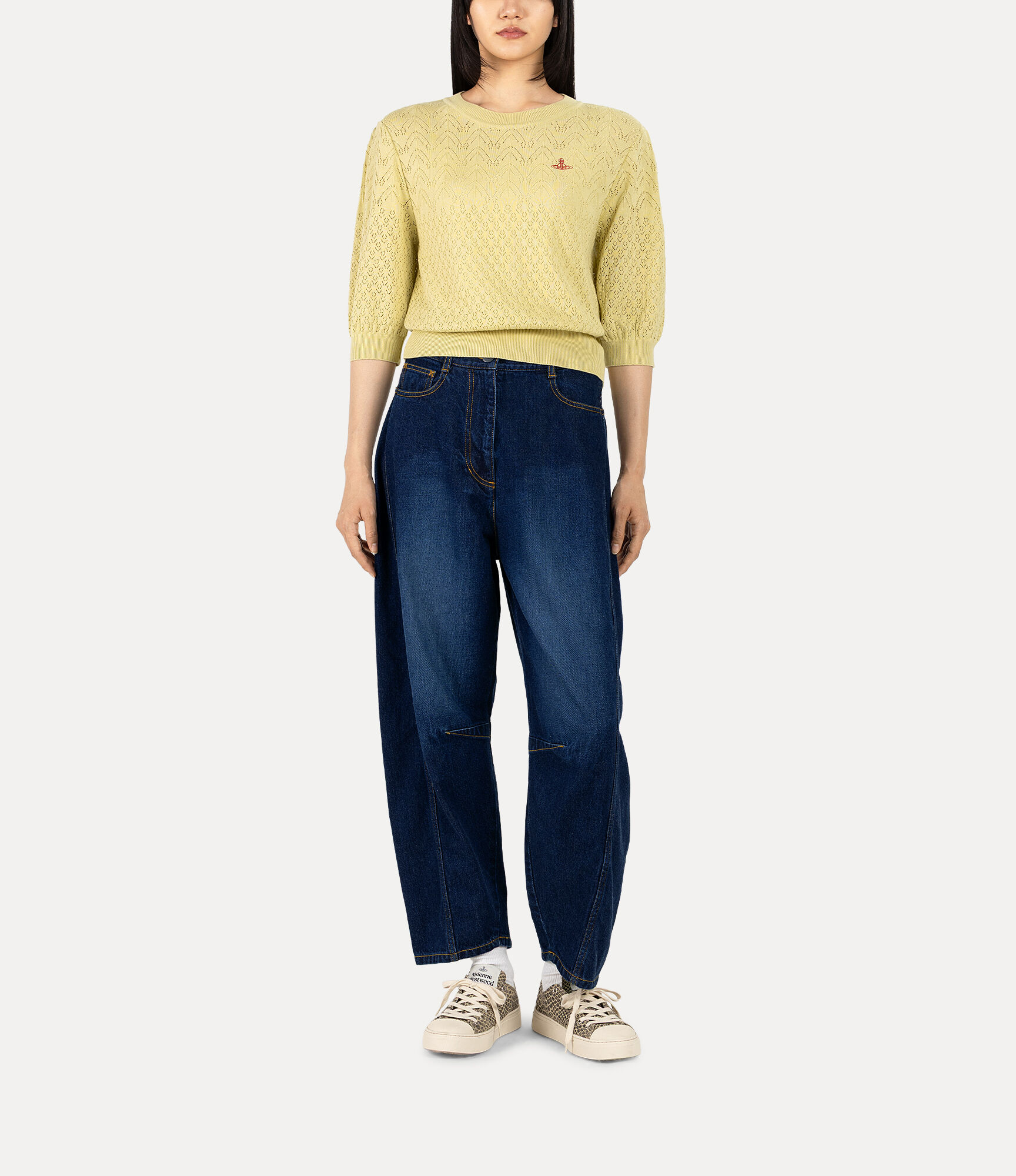 Mixed Stitch Drop Shoulder Top  large image number 2