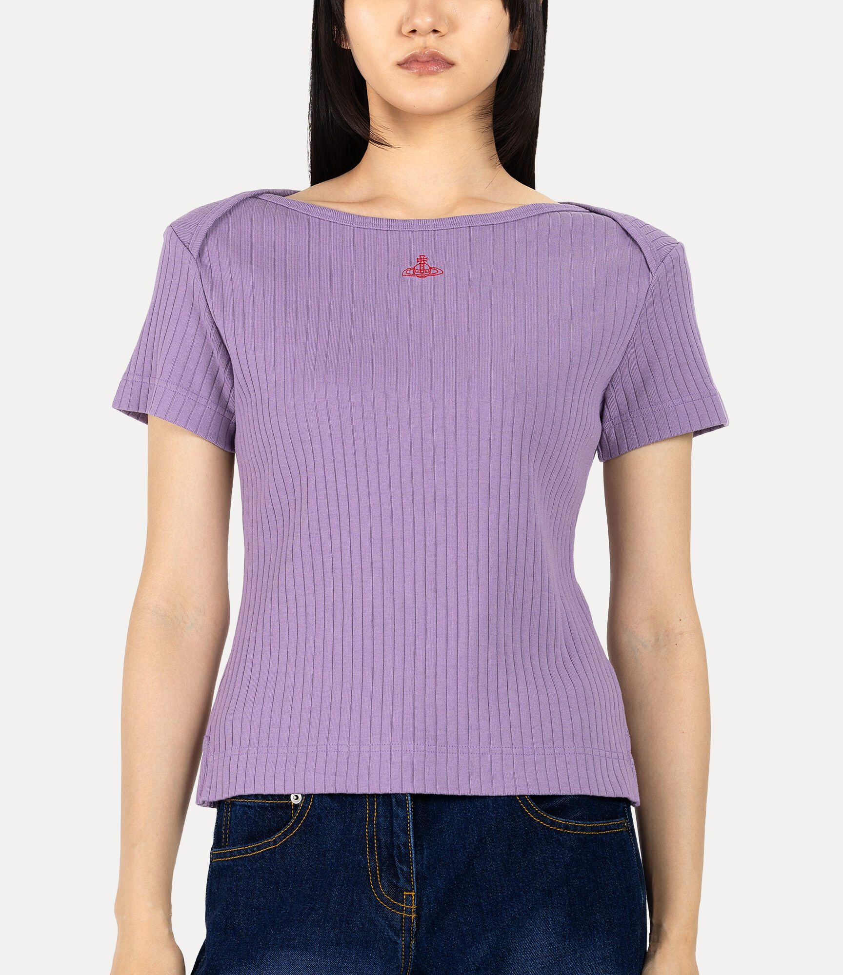 Pointelle Rib Short Sleeve Top  large image number 4