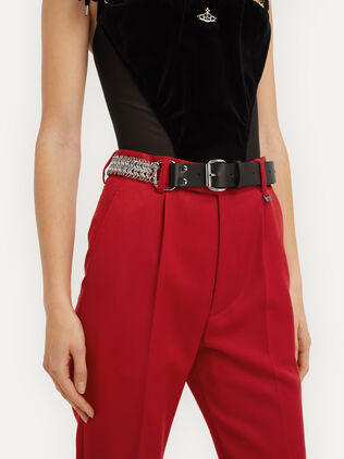Chain Leather Belt 