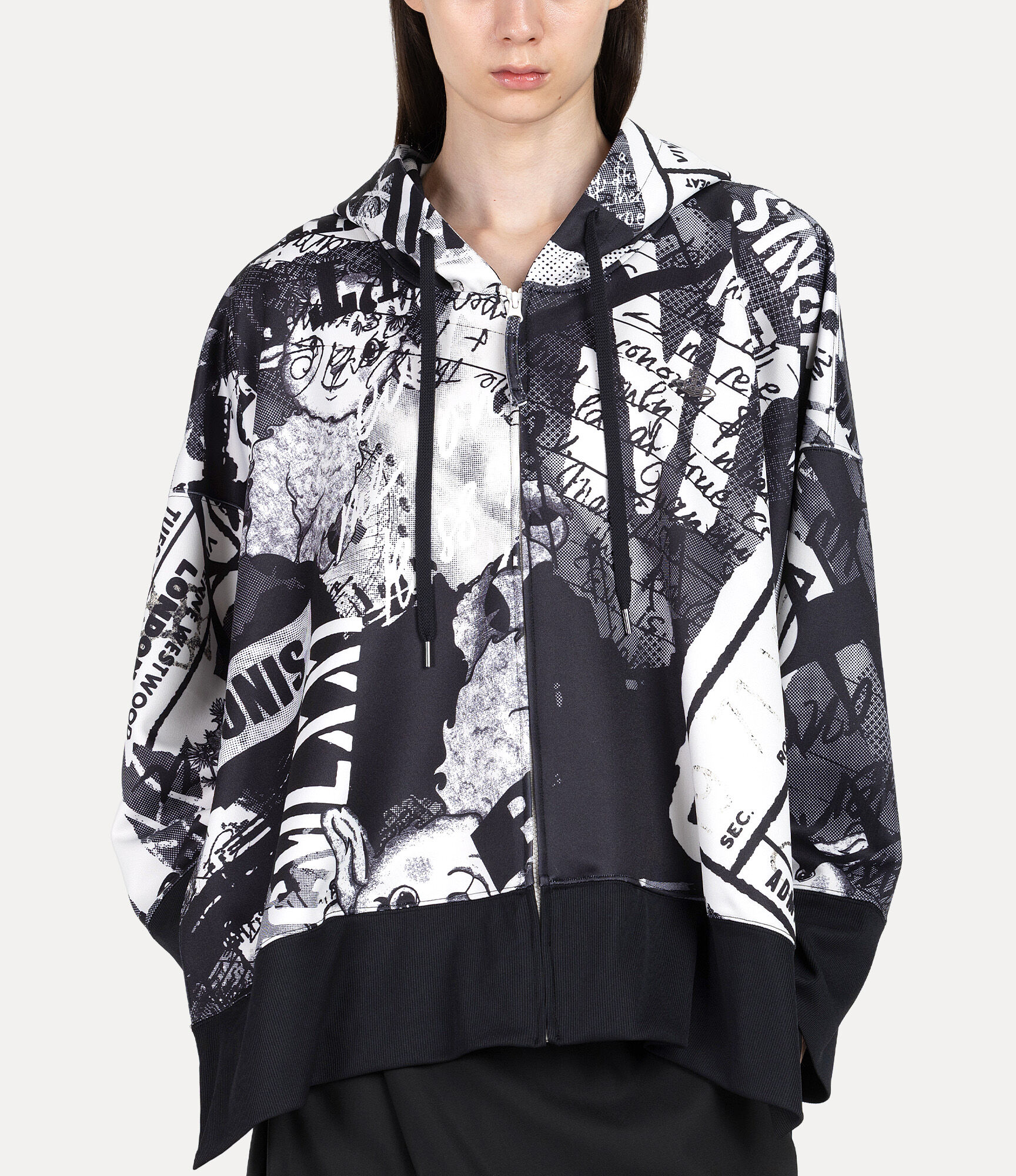 Tabloid Slit Zip Hoodie  large image number 4