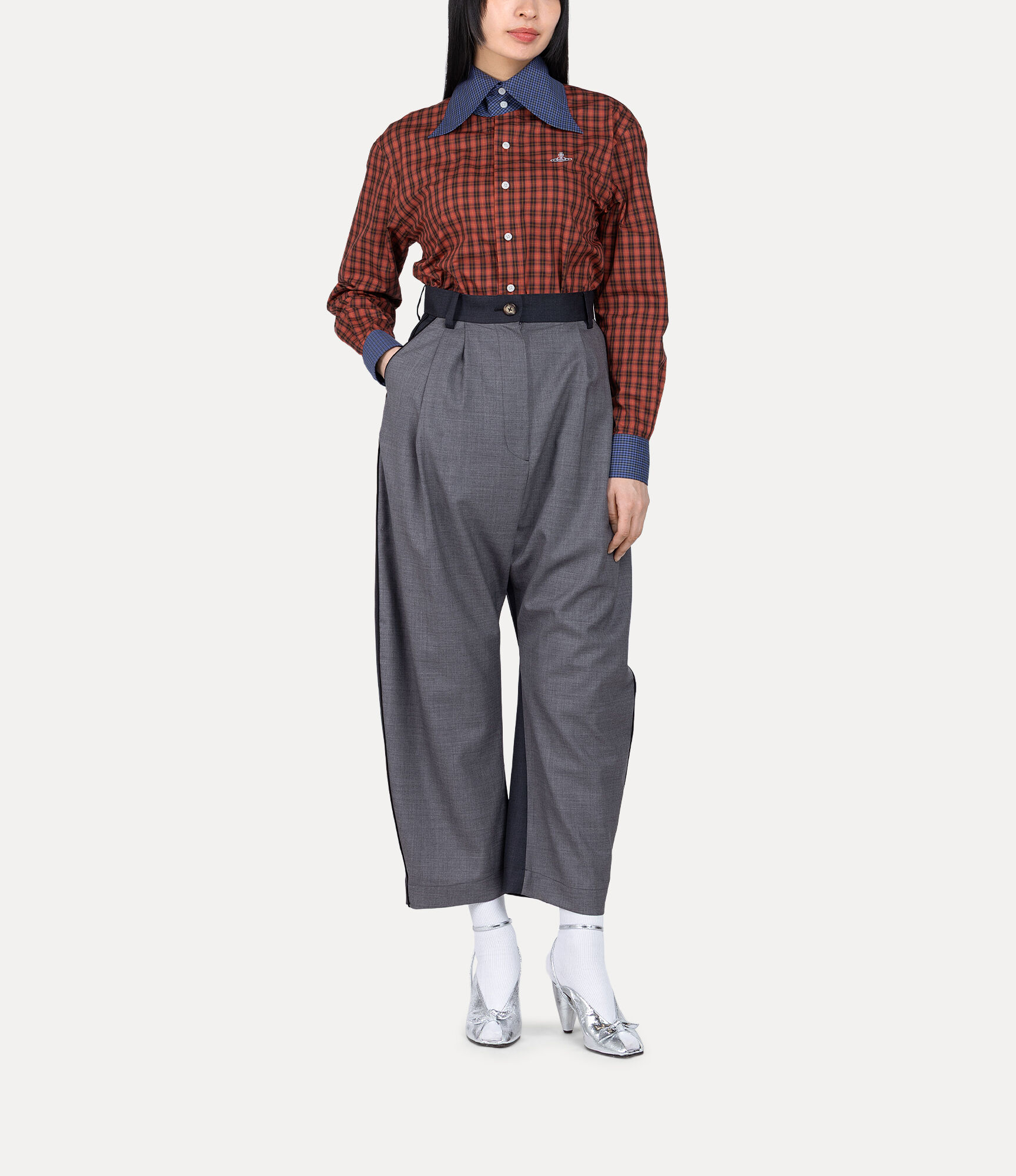 Check Bird Collar Shirt  large image number 2