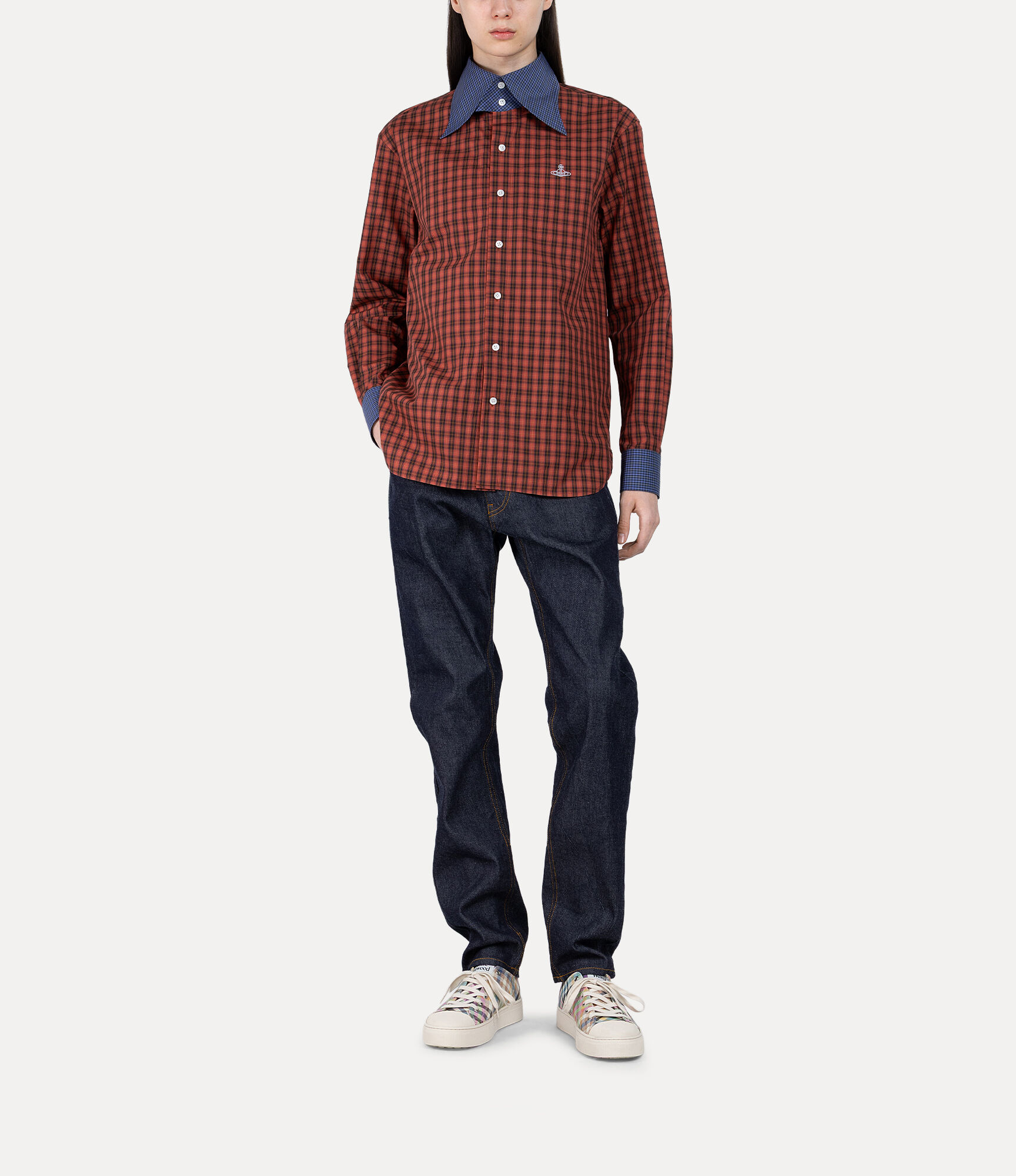 Check Bird Collar Shirt  large image number 5