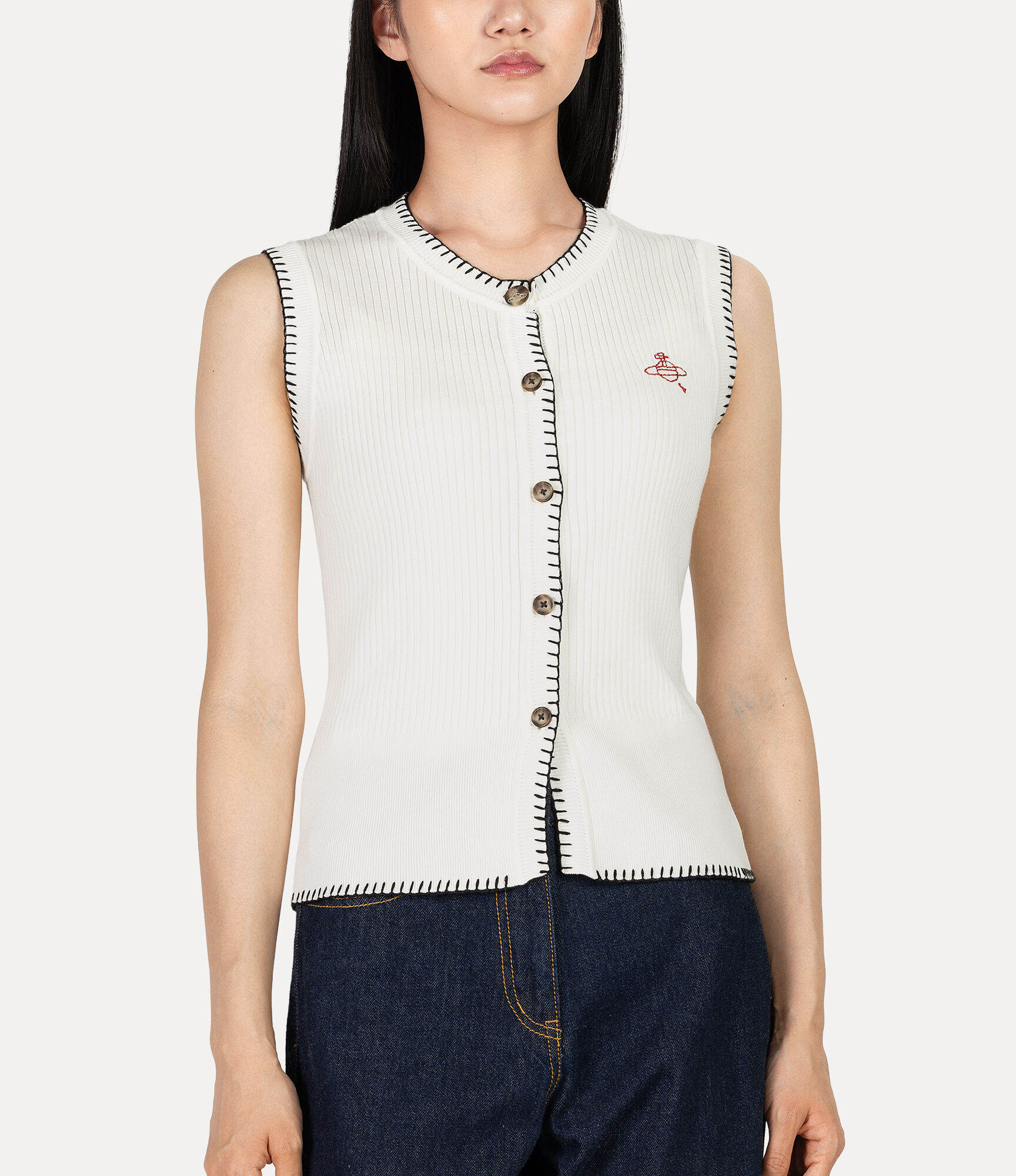 Blanket Stitch Rib Vest  large image number 4
