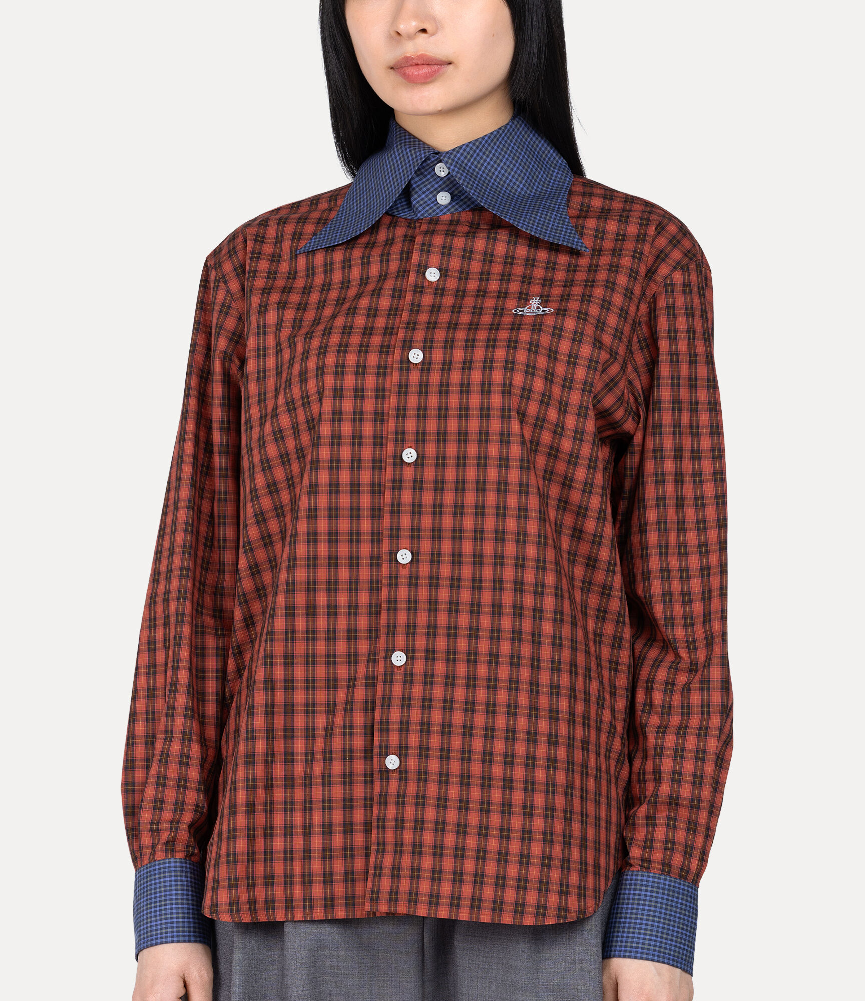 Check Bird Collar Shirt  large image number 4