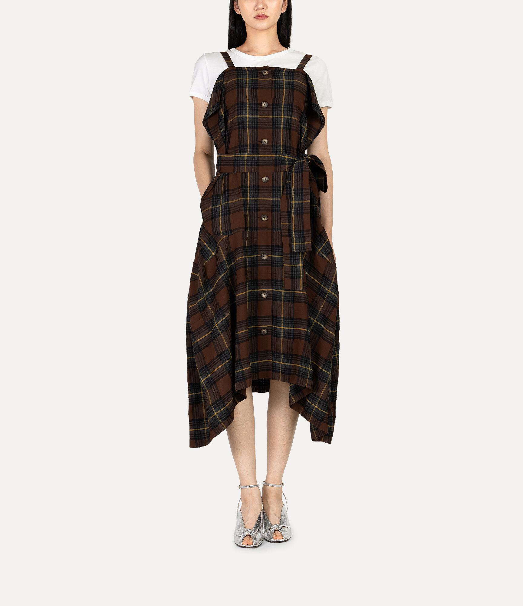 See Through Check Jumper Skirt  large image number 2