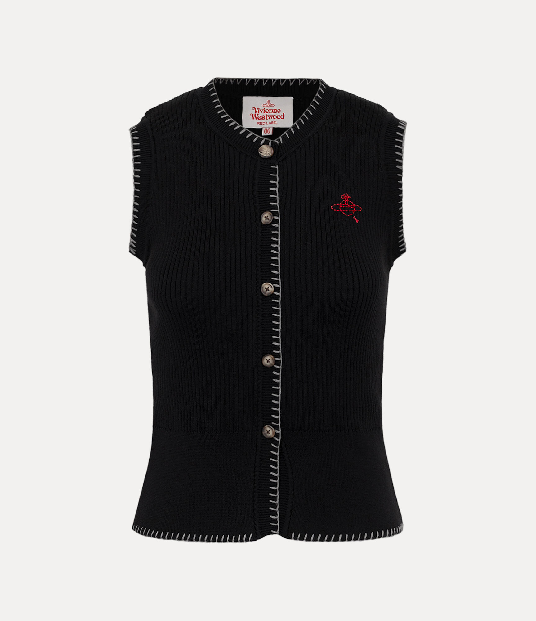 Blanket Stitch Rib Vest  large image number 1