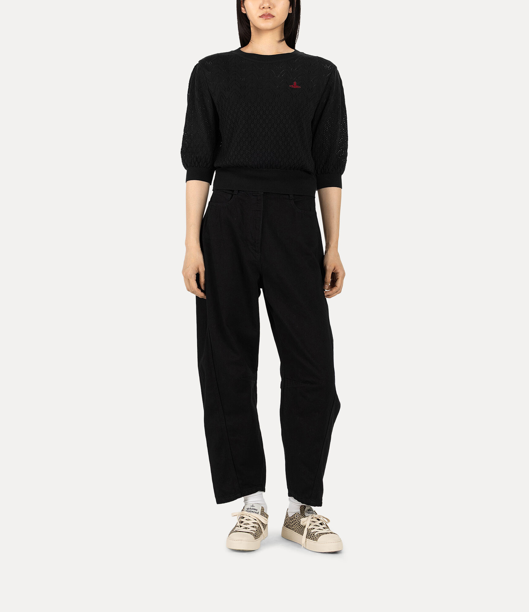 Mixed Stitch Drop Shoulder Top  large image number 2
