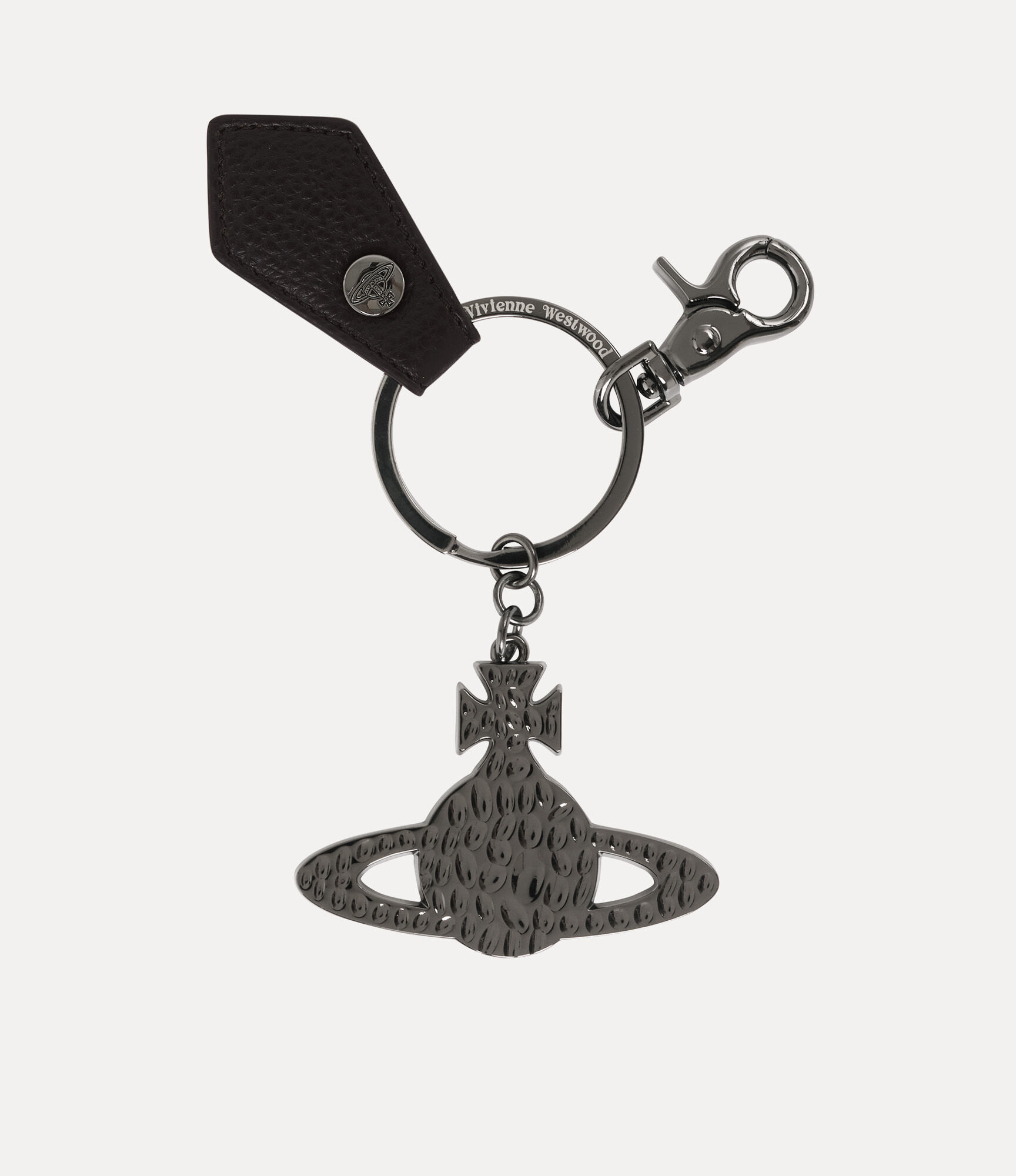 Hammered Orb Keyring 