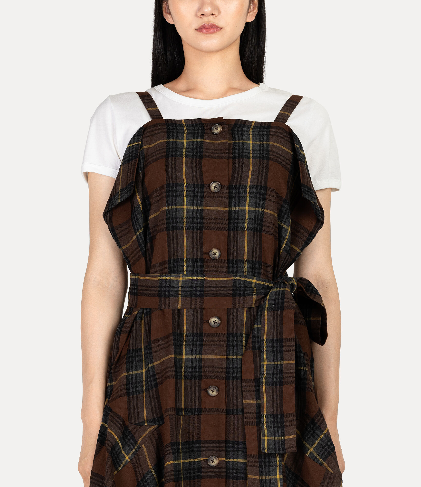 See Through Check Jumper Skirt  large image number 4