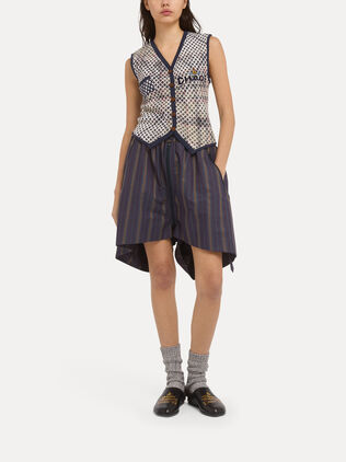 Distressed Tartan Vest