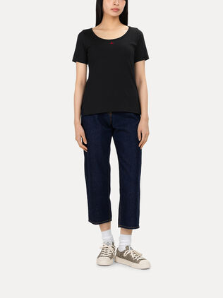 Organic Cotton Jersey Basic Round Neck T-shirt
