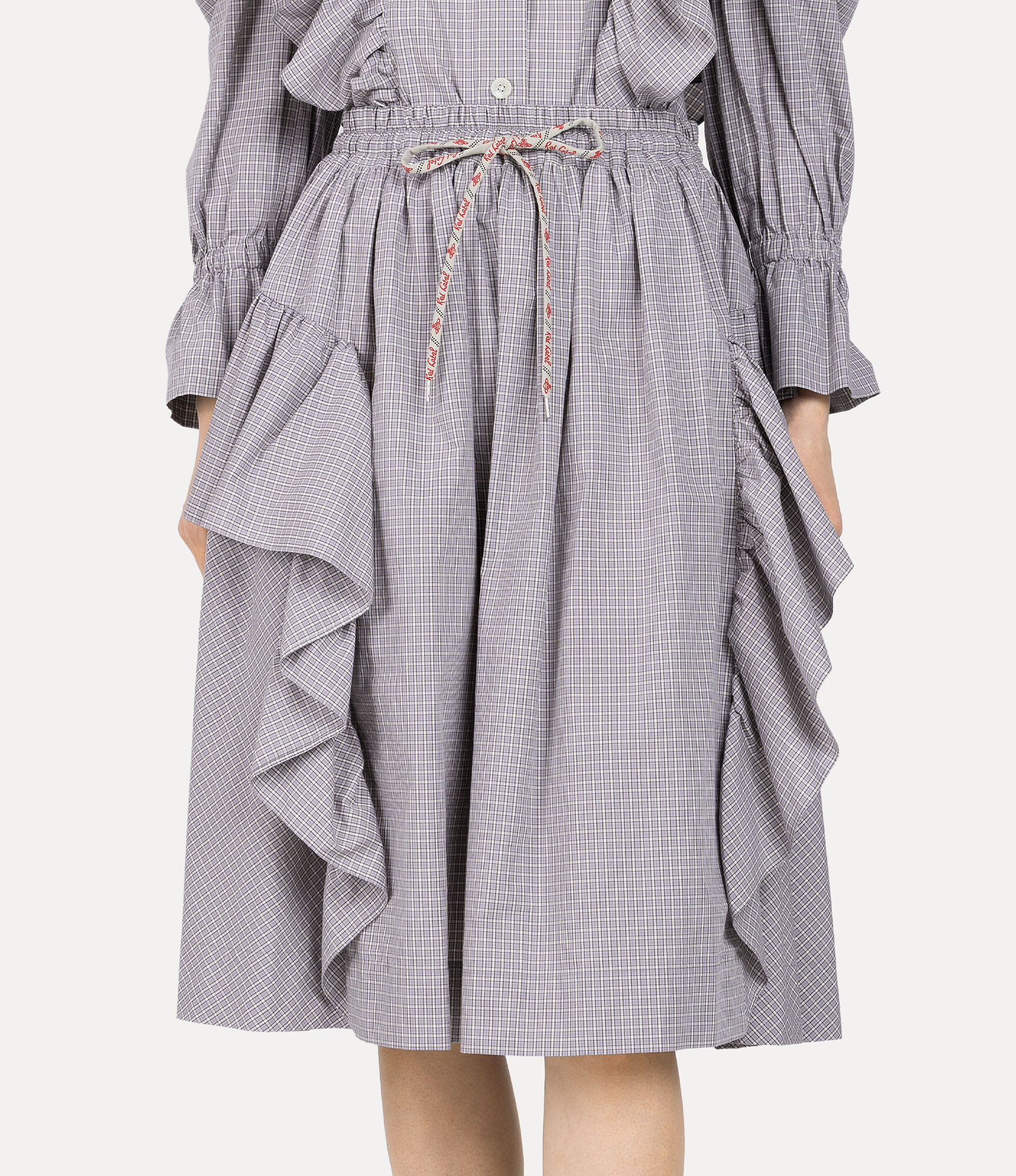 Micro Check Gathered Frill Skirt  large image number 4