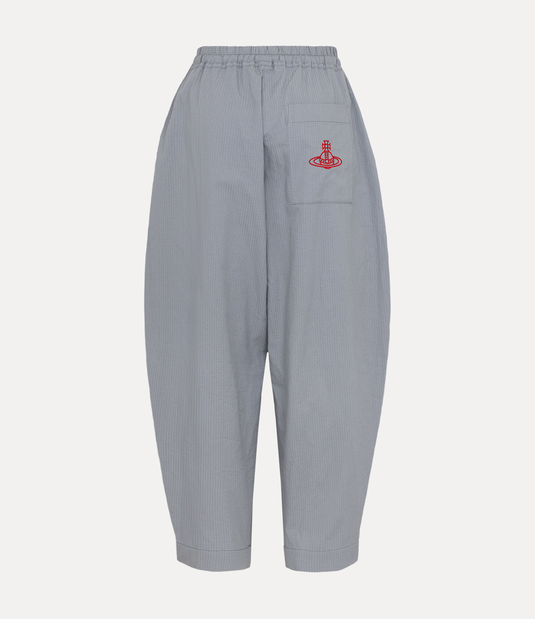 Cotton Seersucker Balloon Tapered Trousers  large image number 5