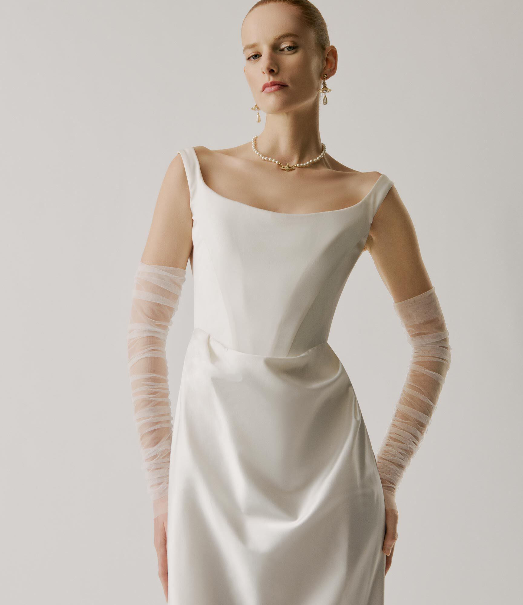 Gathered Tulle Sleeves 43cm  large image number 3