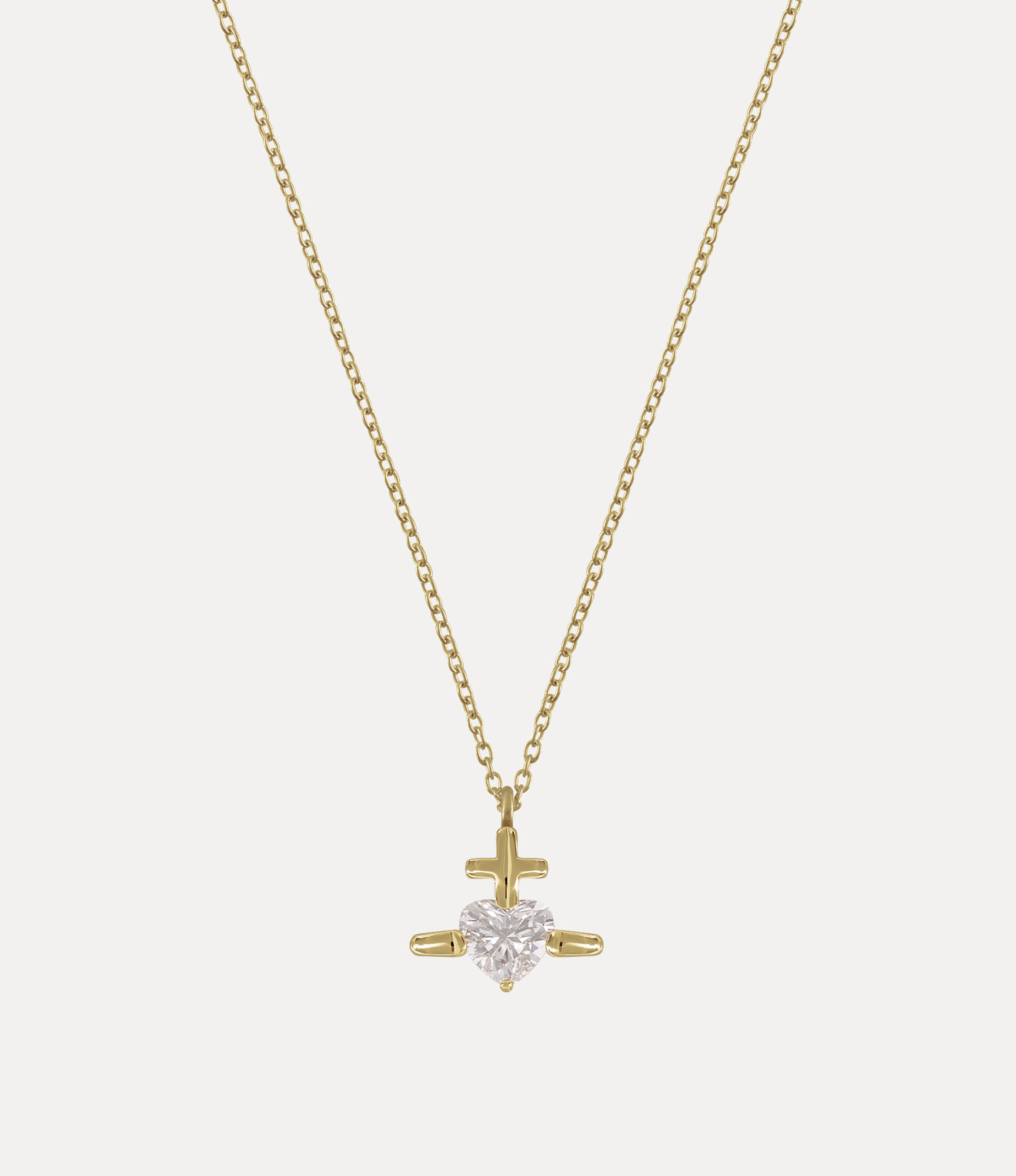 Valentine’s Gold Heart Pendant Necklace
