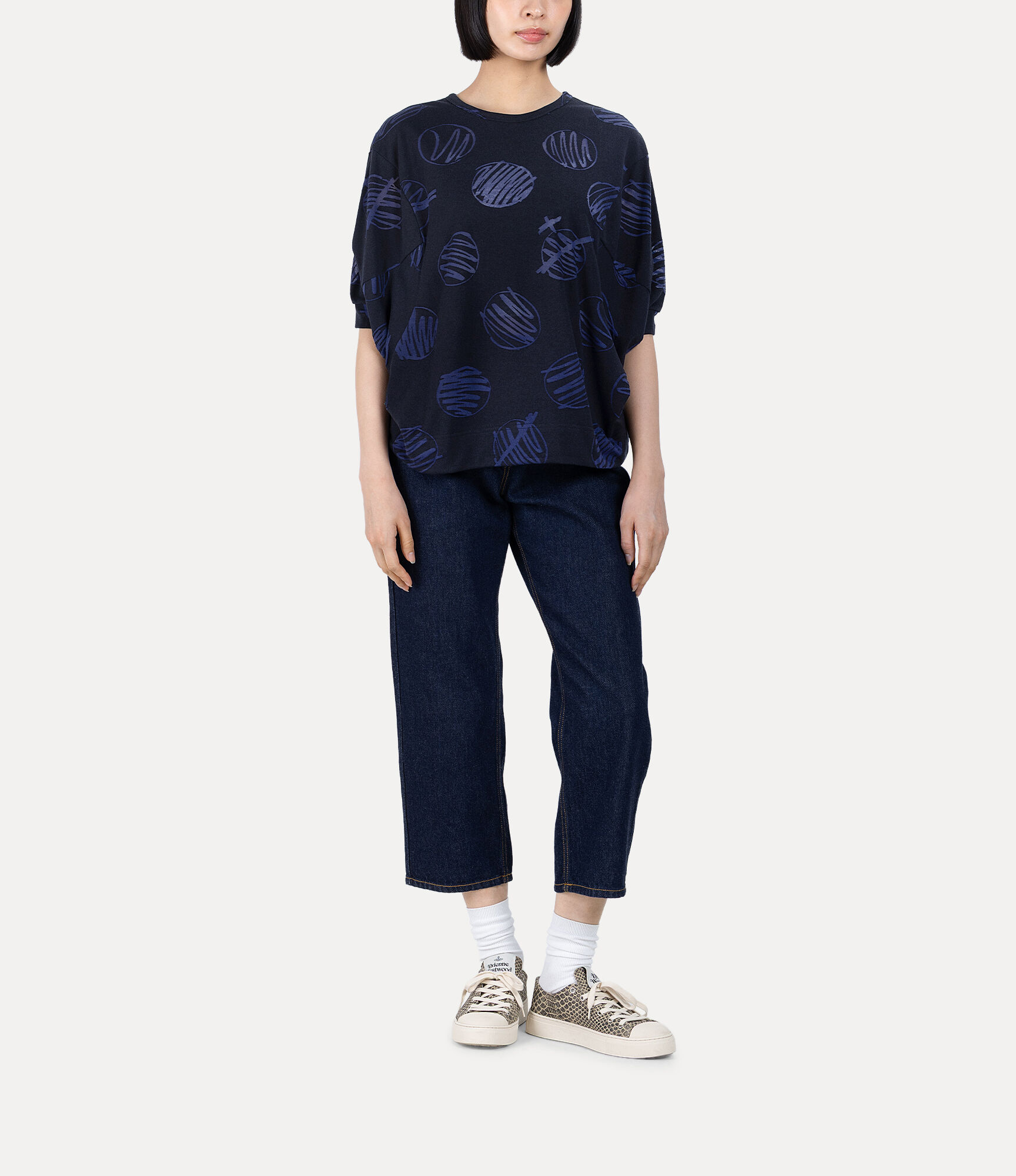 Scribble Dots Jersey Dolman Top  large image number 2