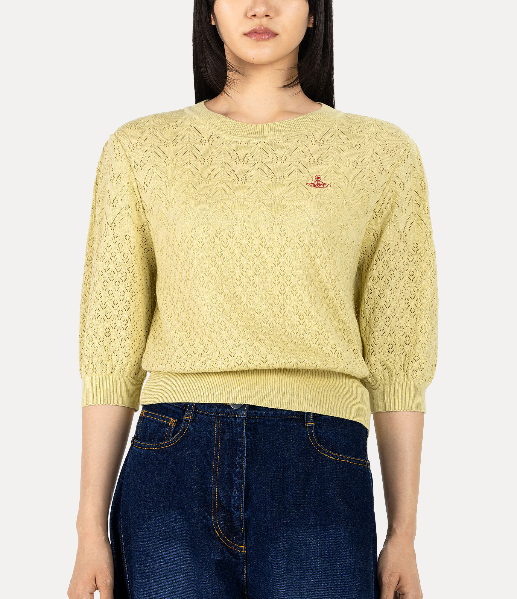 Mixed Stitch Drop Shoulder Top  large image number 4