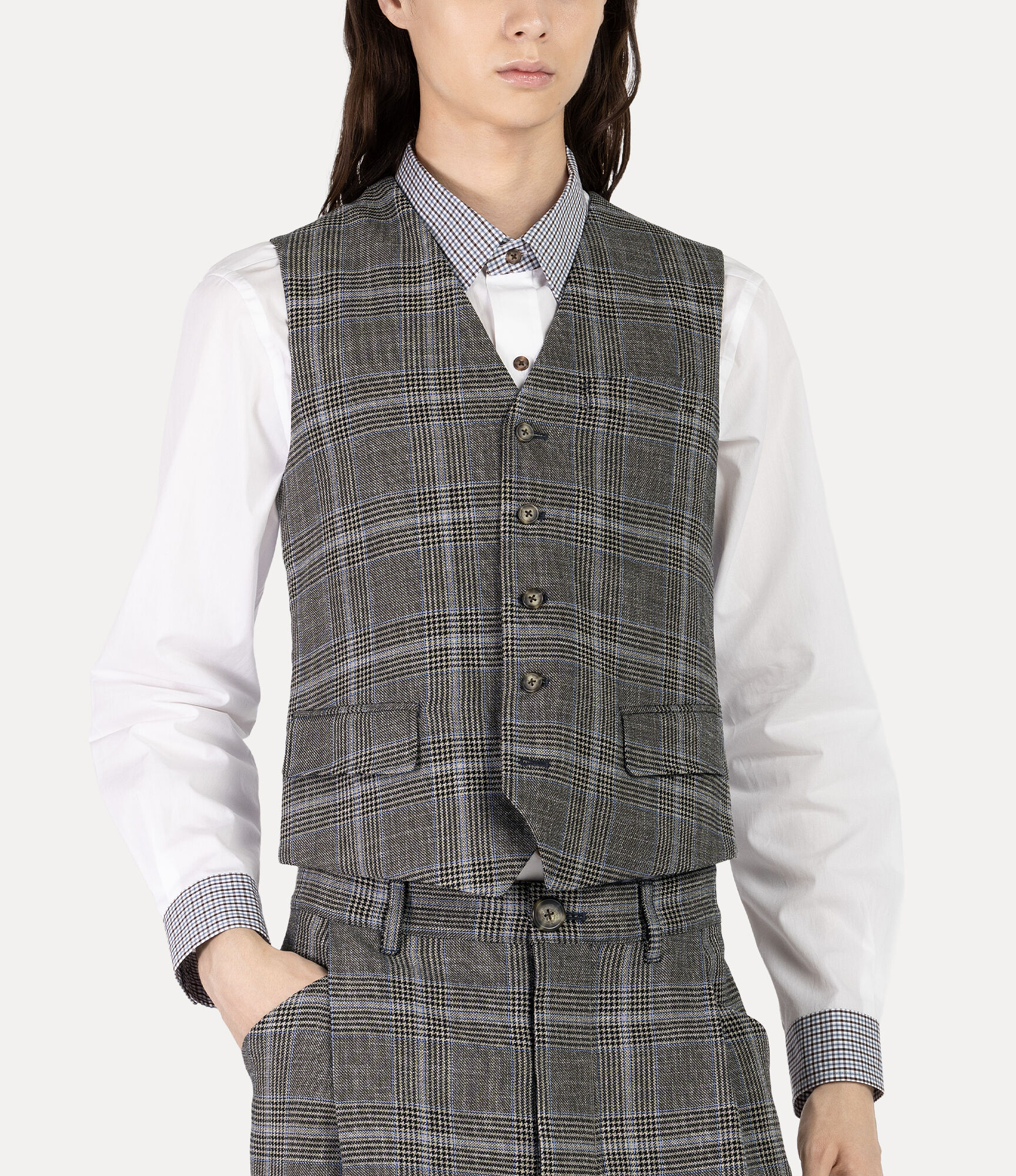 Glen Check Waistcoat  large image number 4