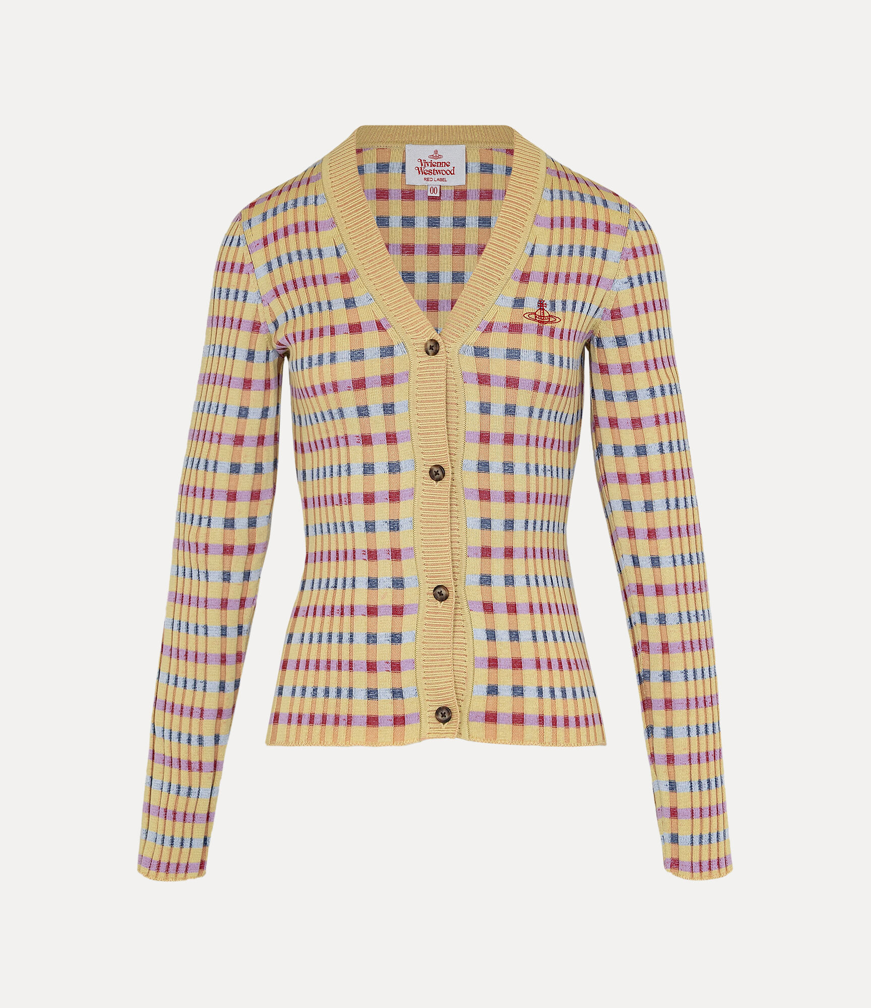 Ribbed V-neck Cardigan  large image number 1