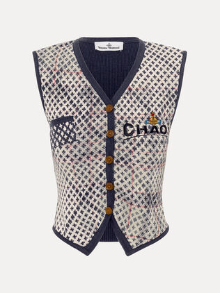 Distressed Tartan Vest
