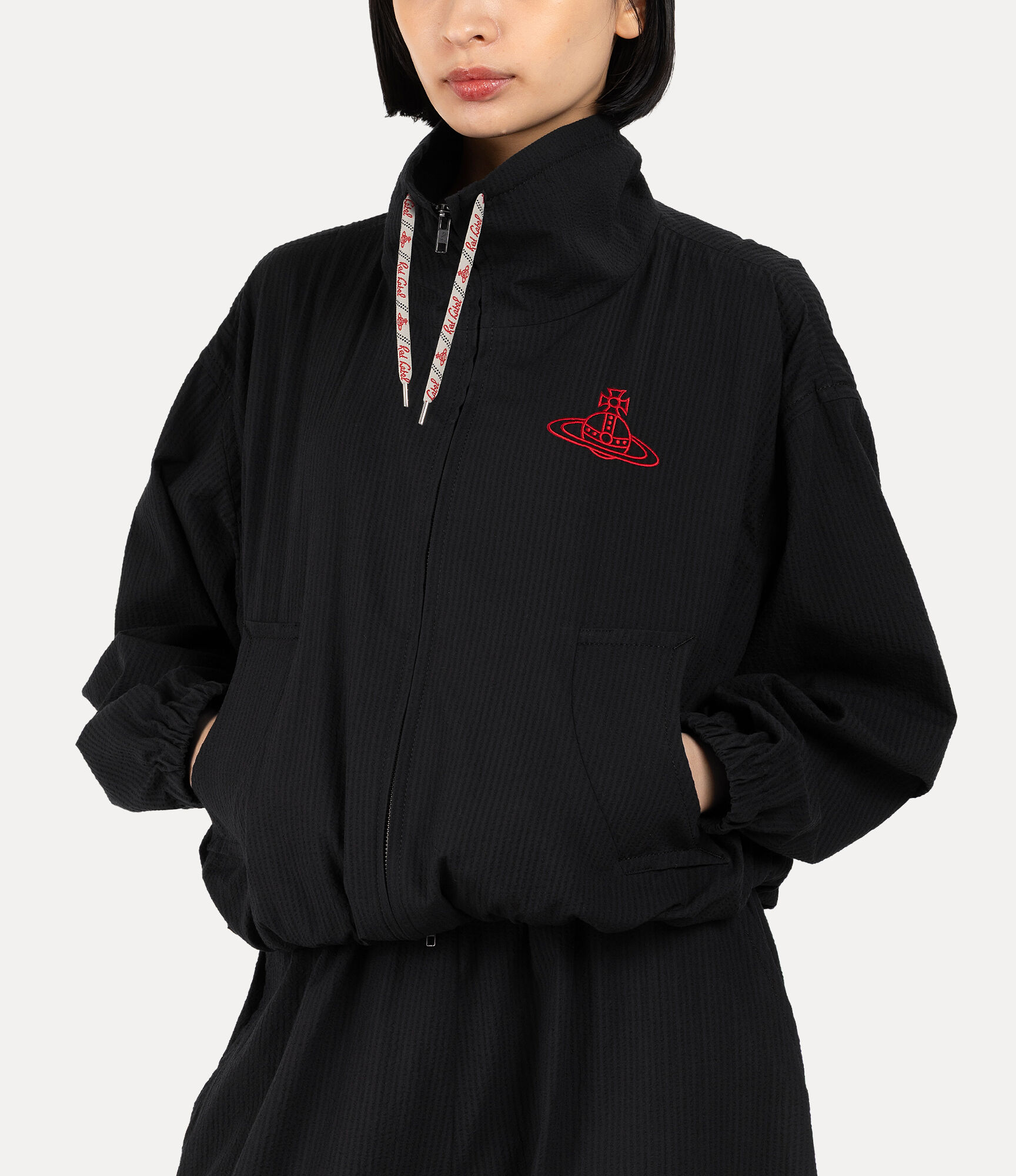 Cotton Seersucker Balloon Blouson  large image number 4