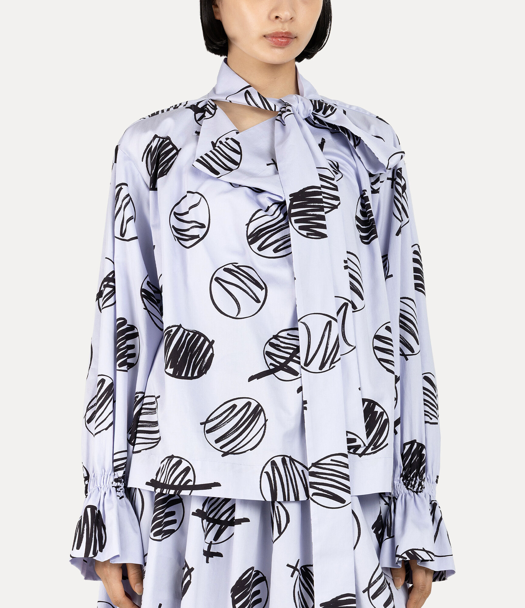 Scribble Dots Print Bow Top  large image number 4