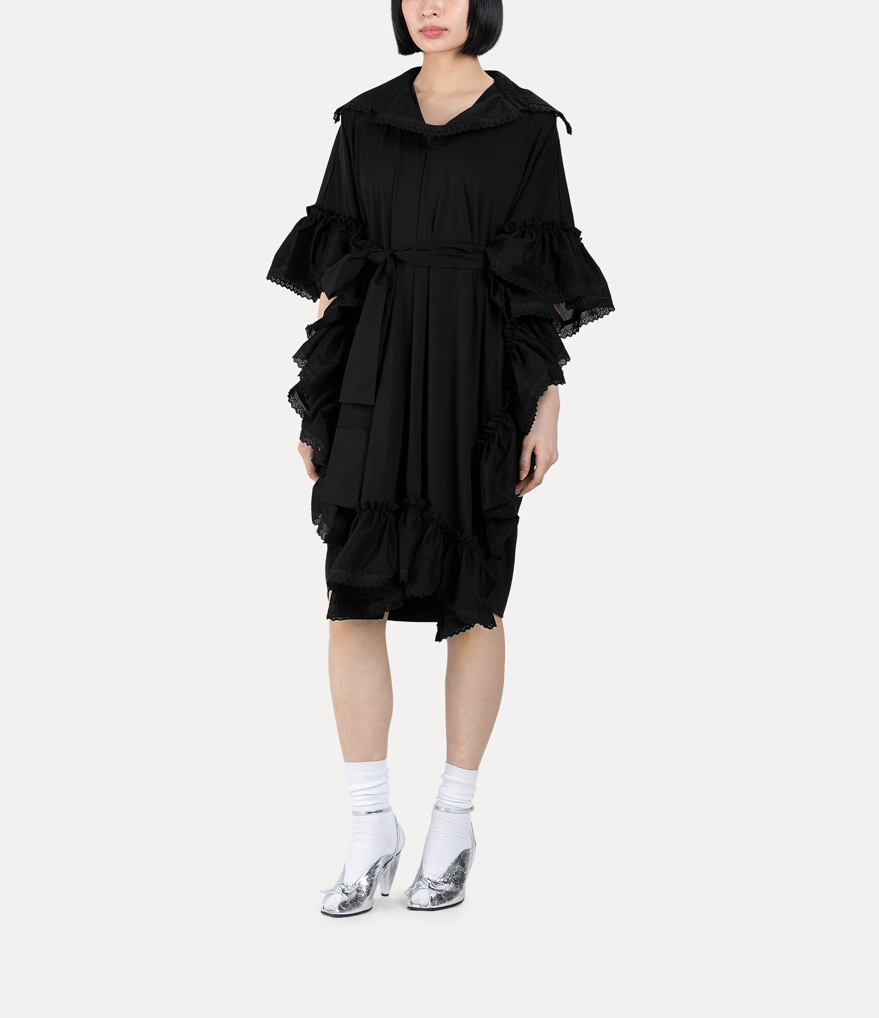Dry Cotton Jersey Frill Dress  large image number 2
