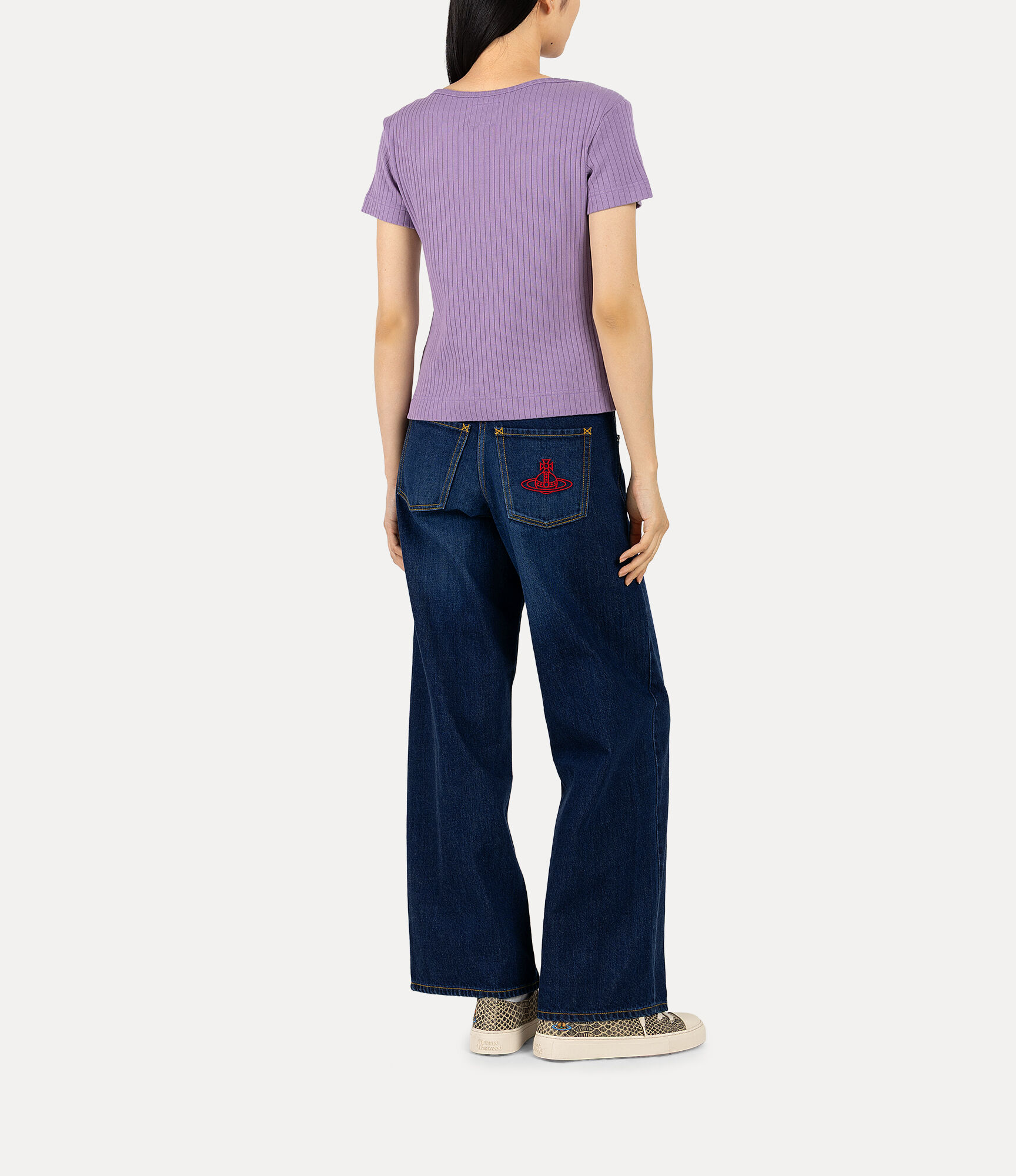 Pointelle Rib Short Sleeve Top  large image number 3