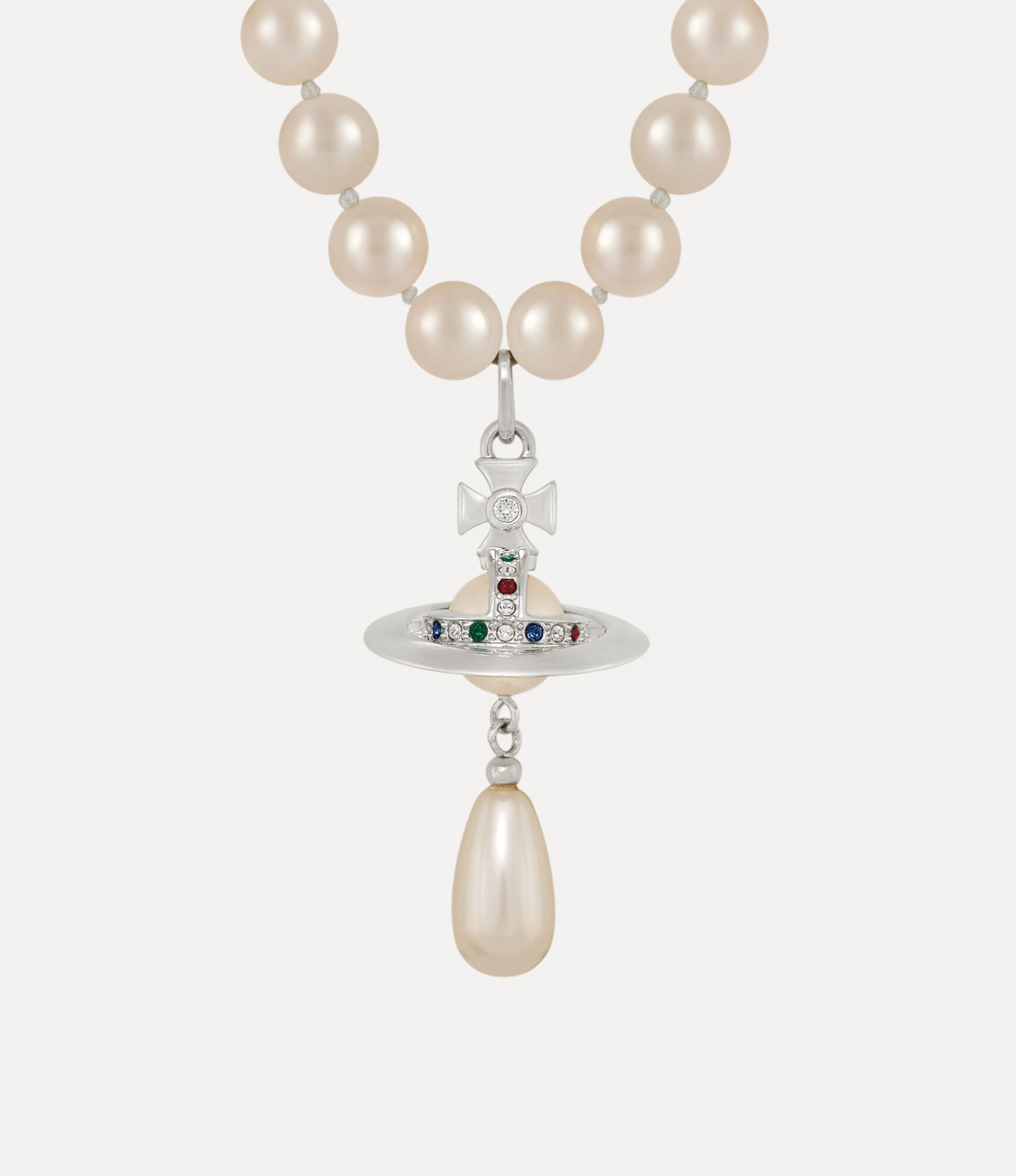 One Row Pearl Drop Choker  large image number 2