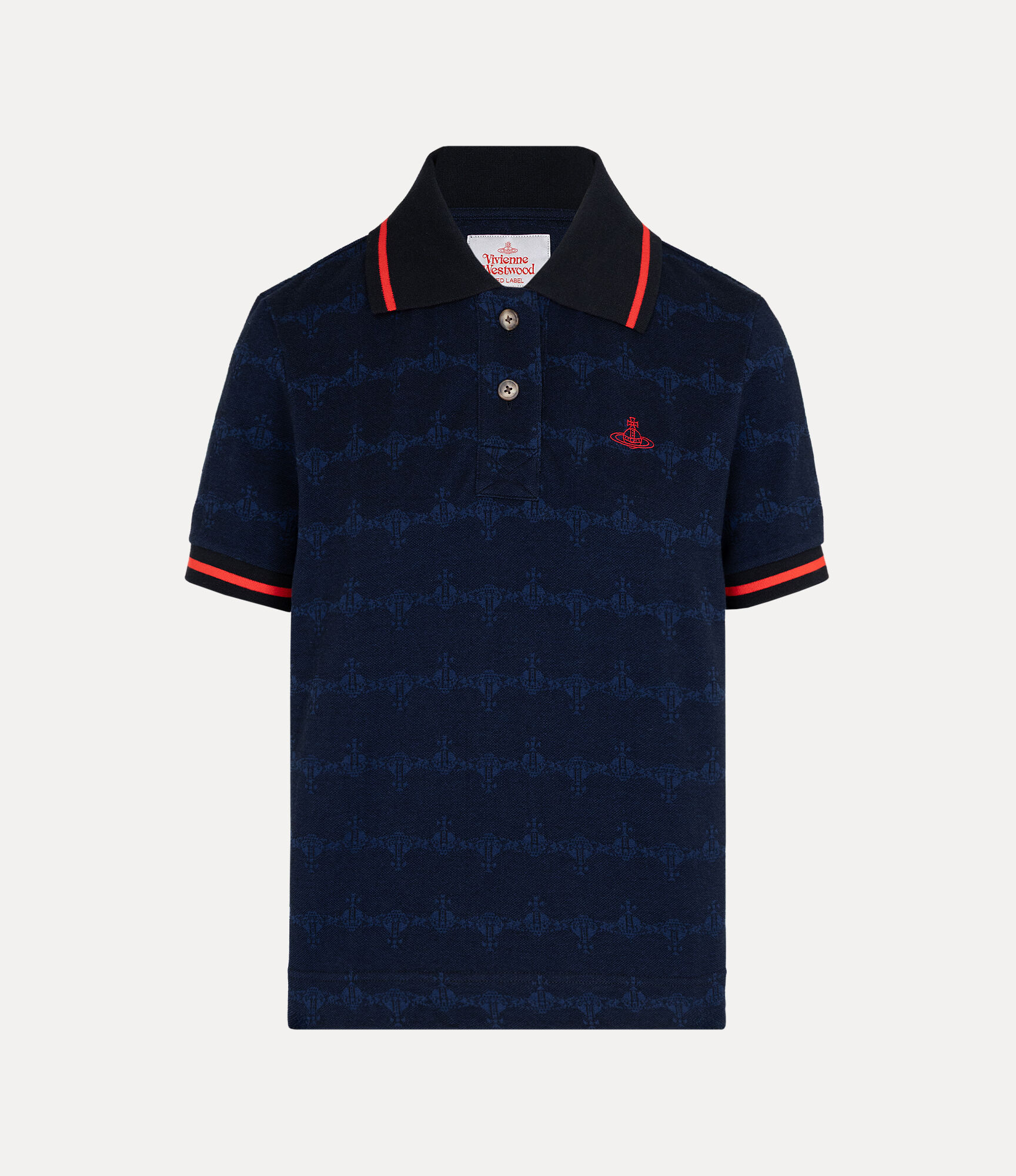 Orb Chain Repeat Pique Polo Top