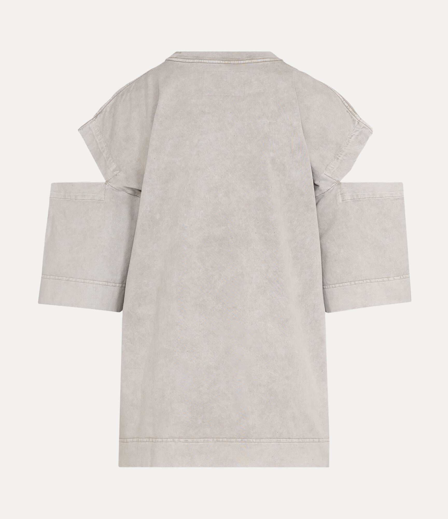 Patchwork Distressed Slit T-Shirt  large image number 5