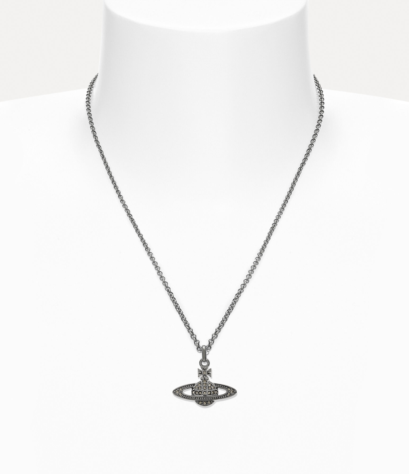 Man. Mini Bas Relief Orb Pendant Necklace  large image number 2