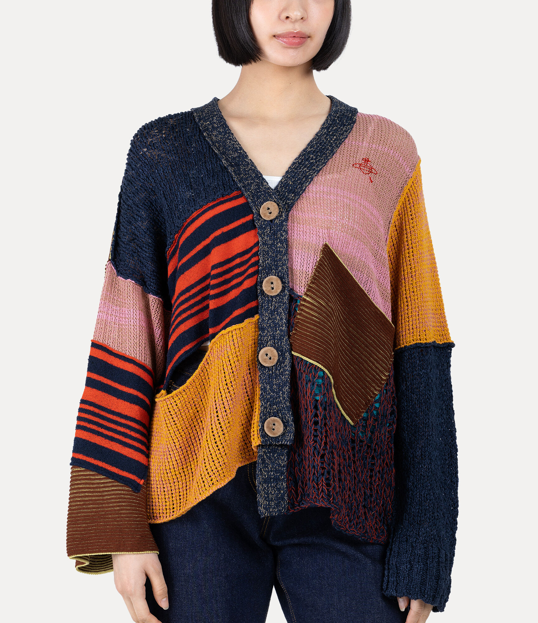 Multi Blocking Square Cardigan  large image number 4