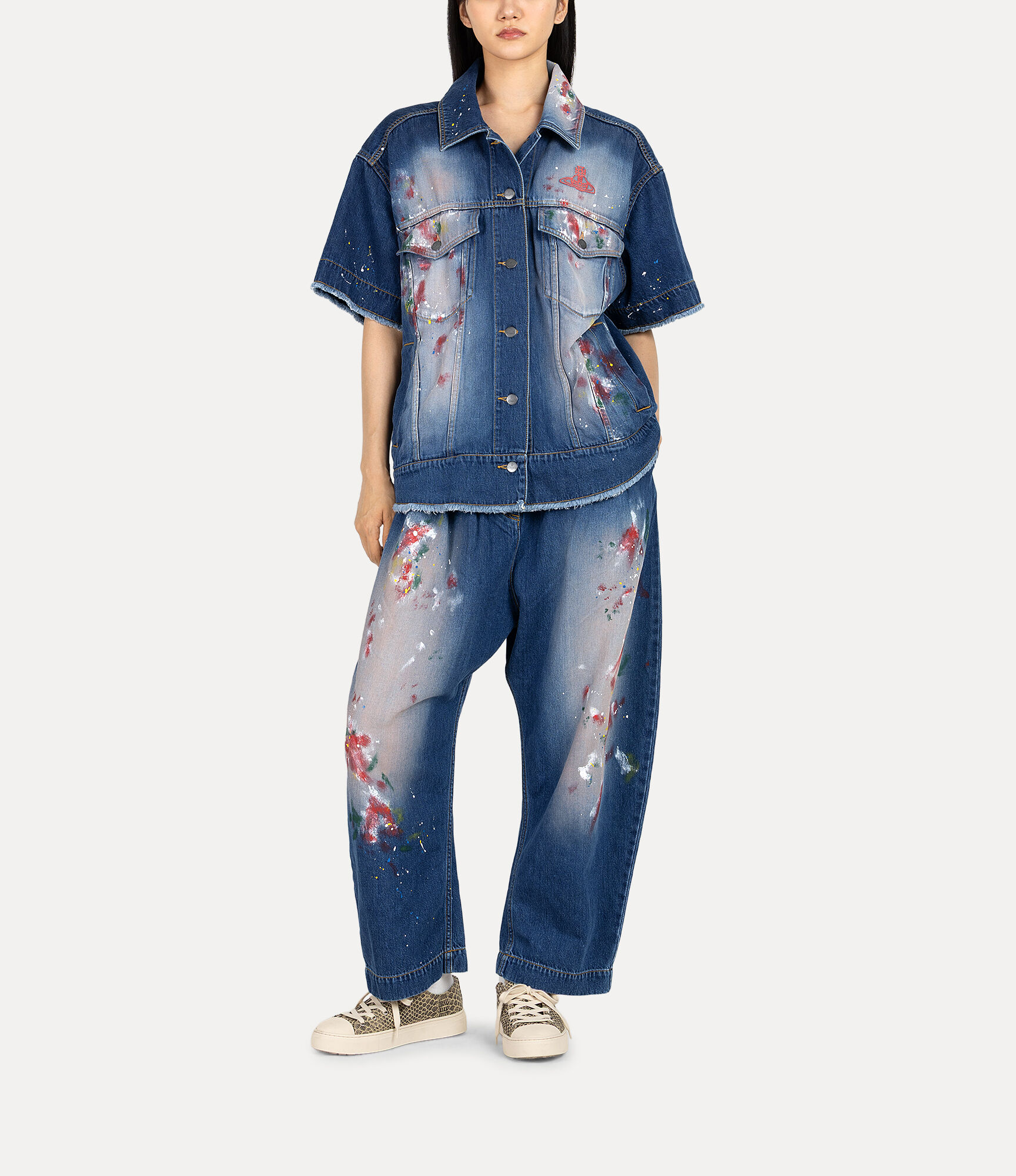 Hand Painted Denim Curve Pants  large image number 2