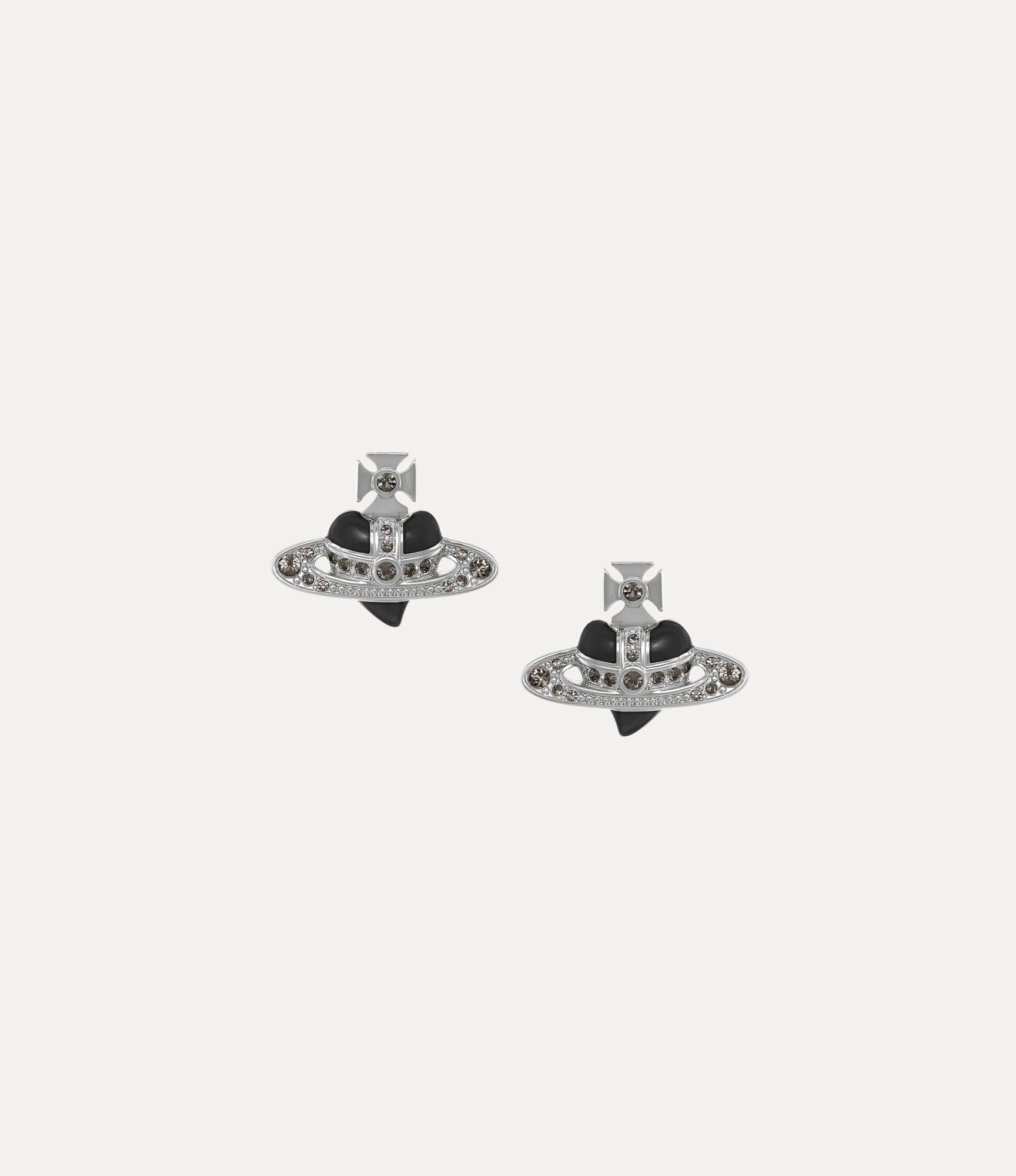 New Diamante Heart Earrings