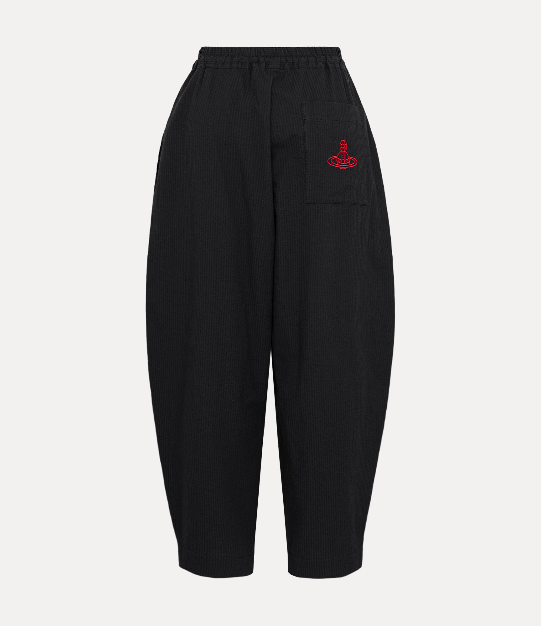 Cotton Seersucker Balloon Tapered Trousers  large image number 5