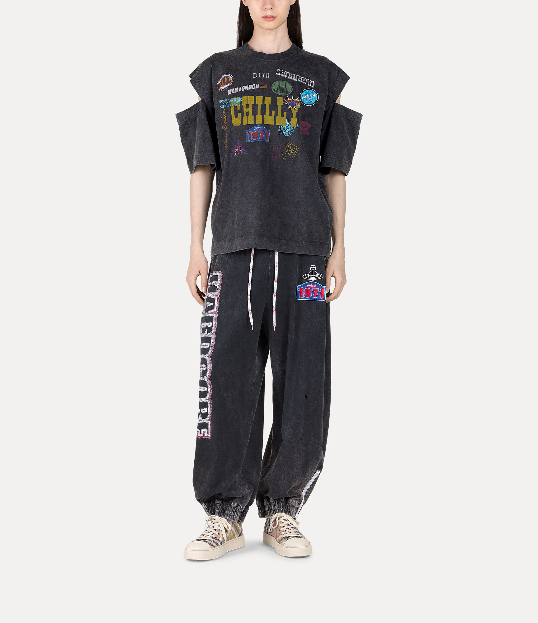 Patchwork Slit t-shirt  large image number 2