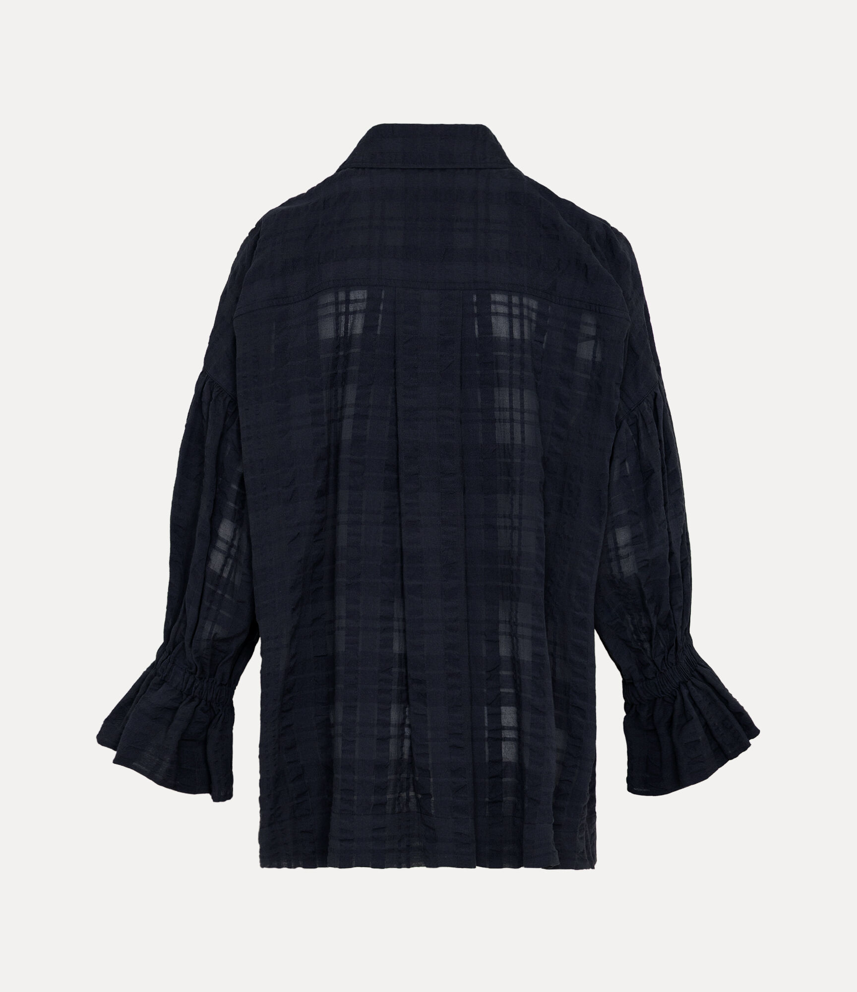 Shadow Check Balloon Sleeve Shirt  large image number 5