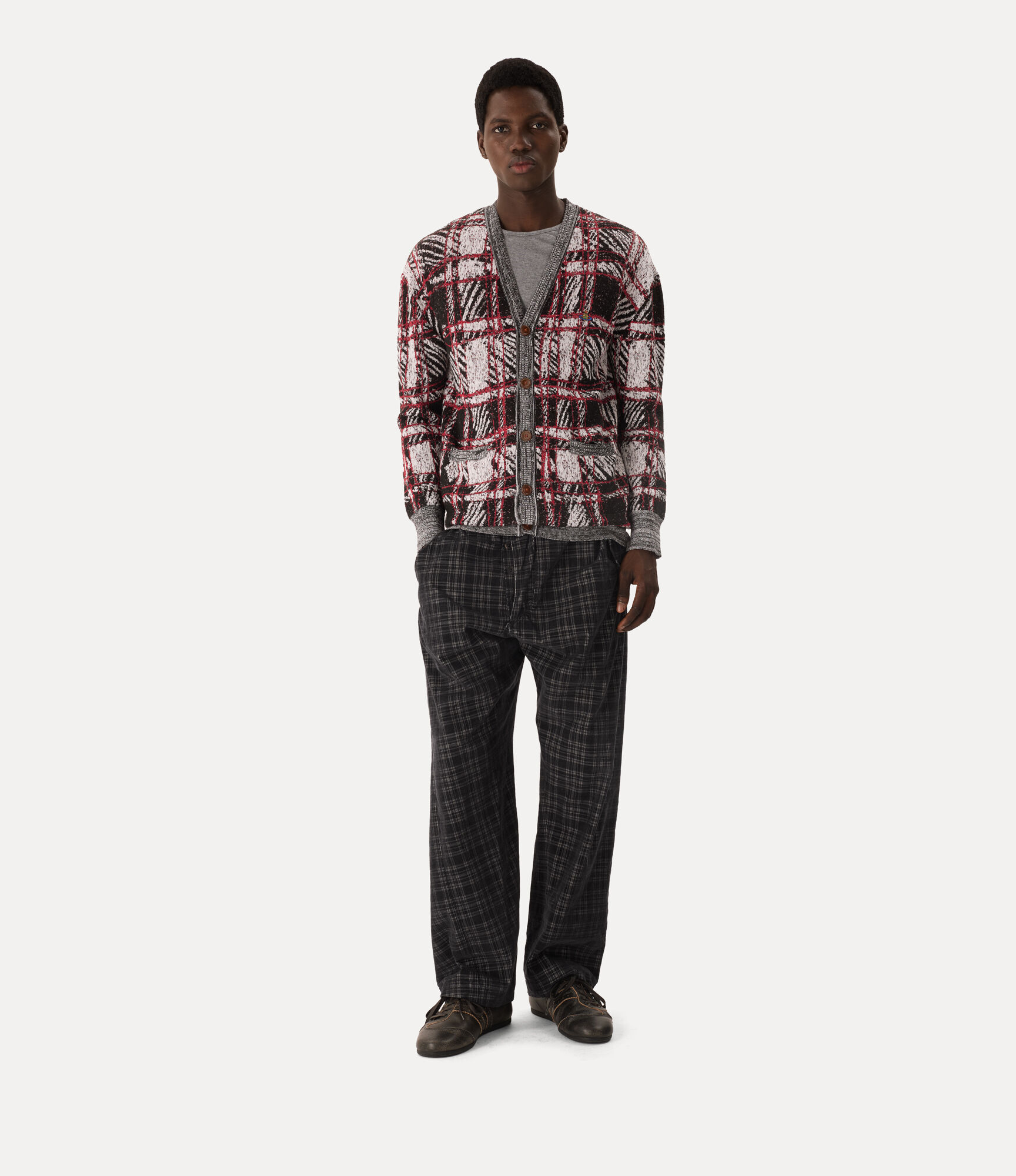 Scribble Check Cardigan  large image number 2