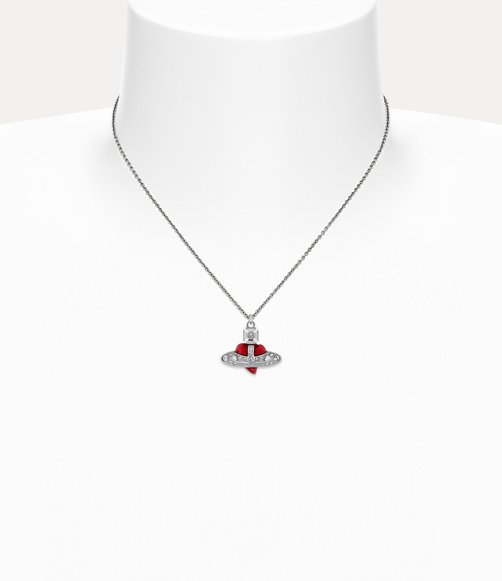 New Diamante Heart Pendant Necklace  large image number 2