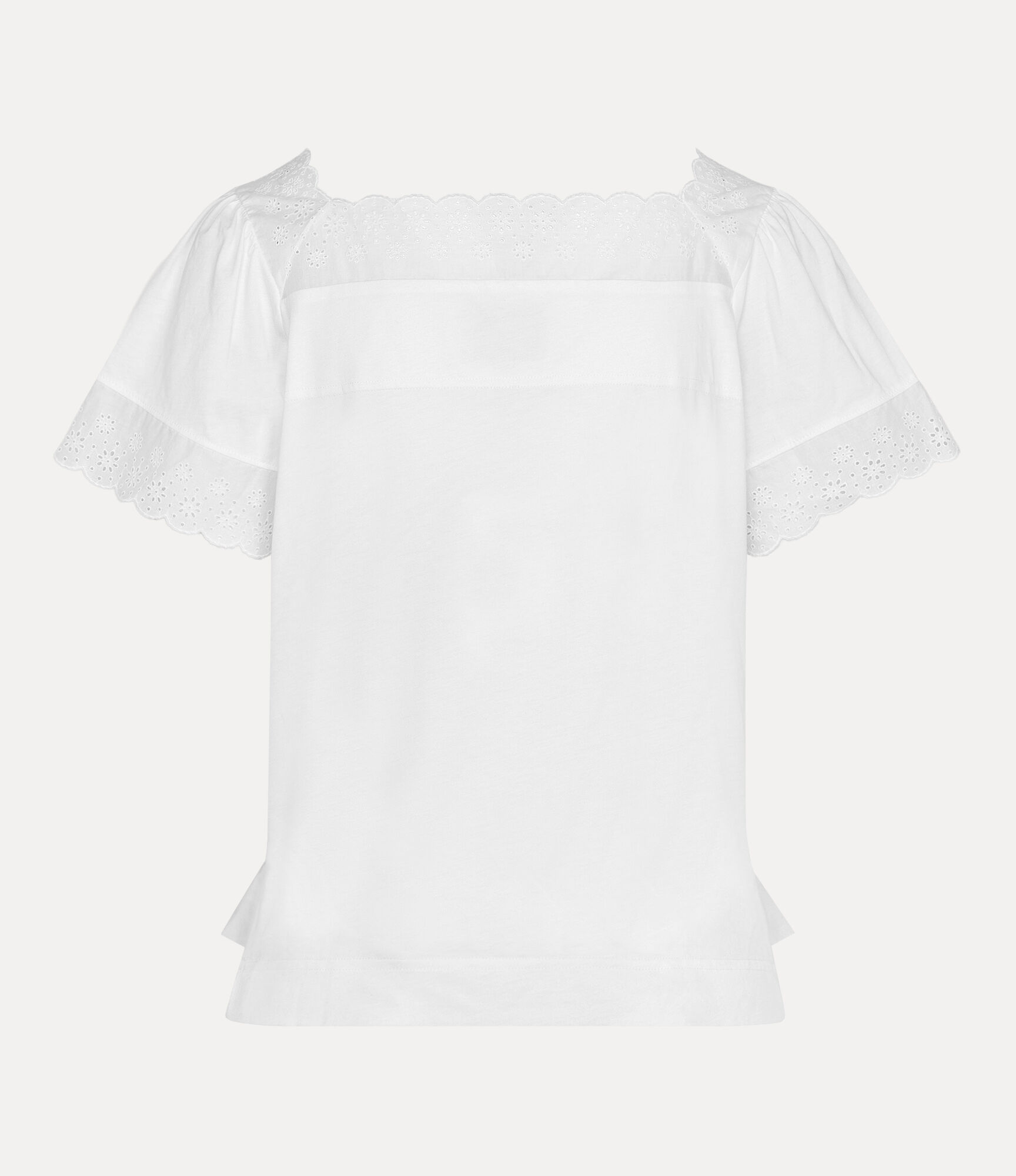 Dry Cotton Jersey Frill Lace Top  large image number 4